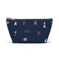 Icons of The Hamptons Blue  Accessory Pouch — T-Bottom Makeup Bag