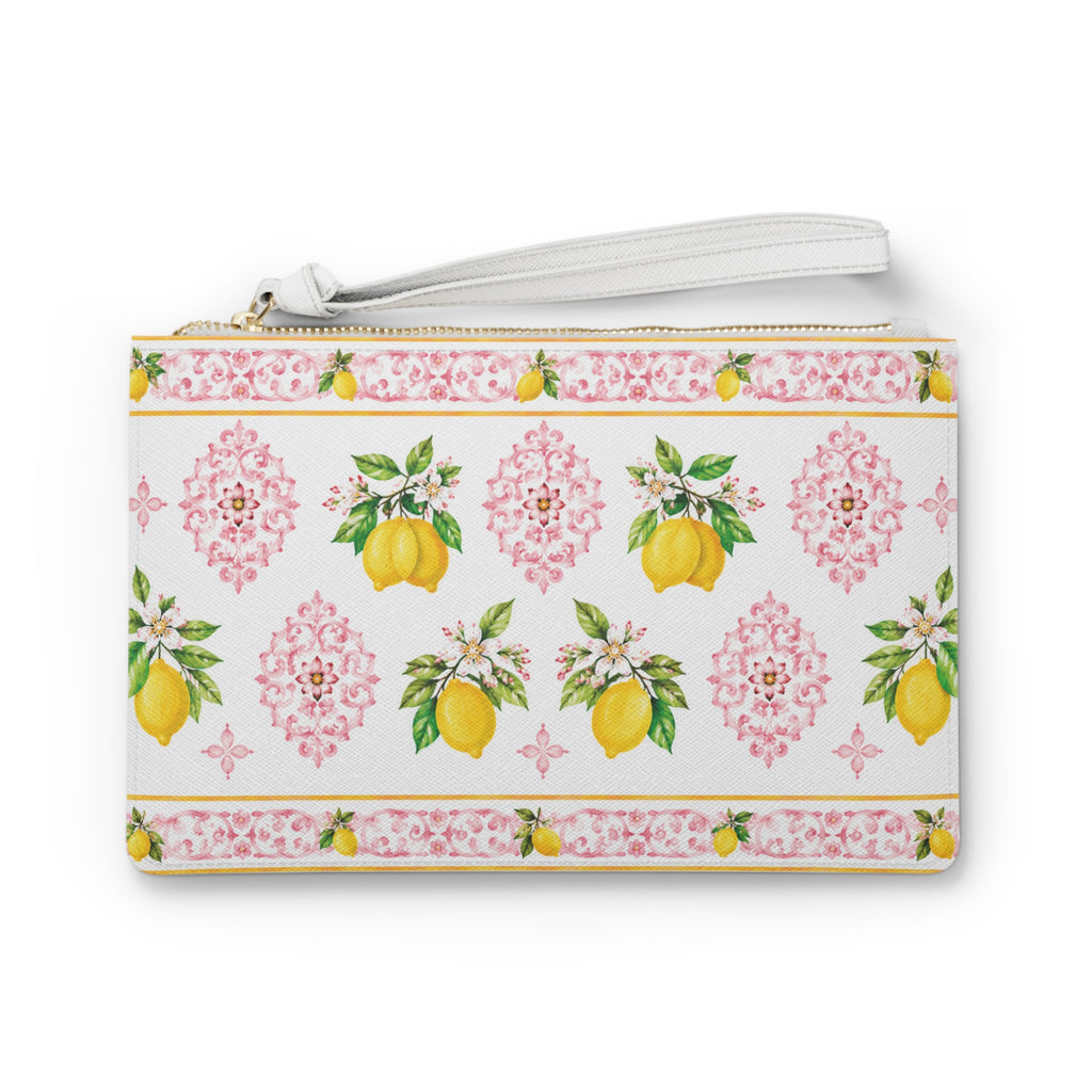 Little Italy Amalfi Pink and White with Lemon Clutch