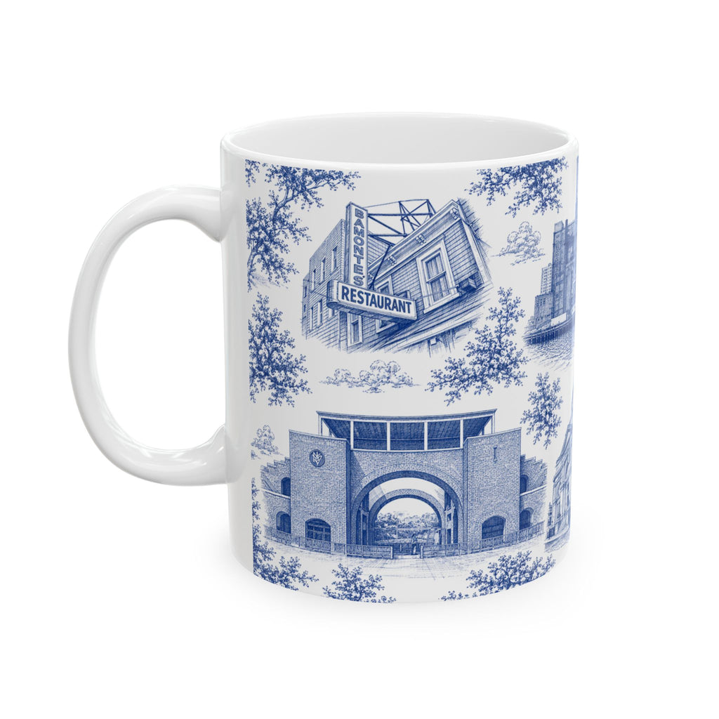 Williamsburg Blue Toile de Jouy Mug | Brooklyn Chinoiserie Ceramic Mug
