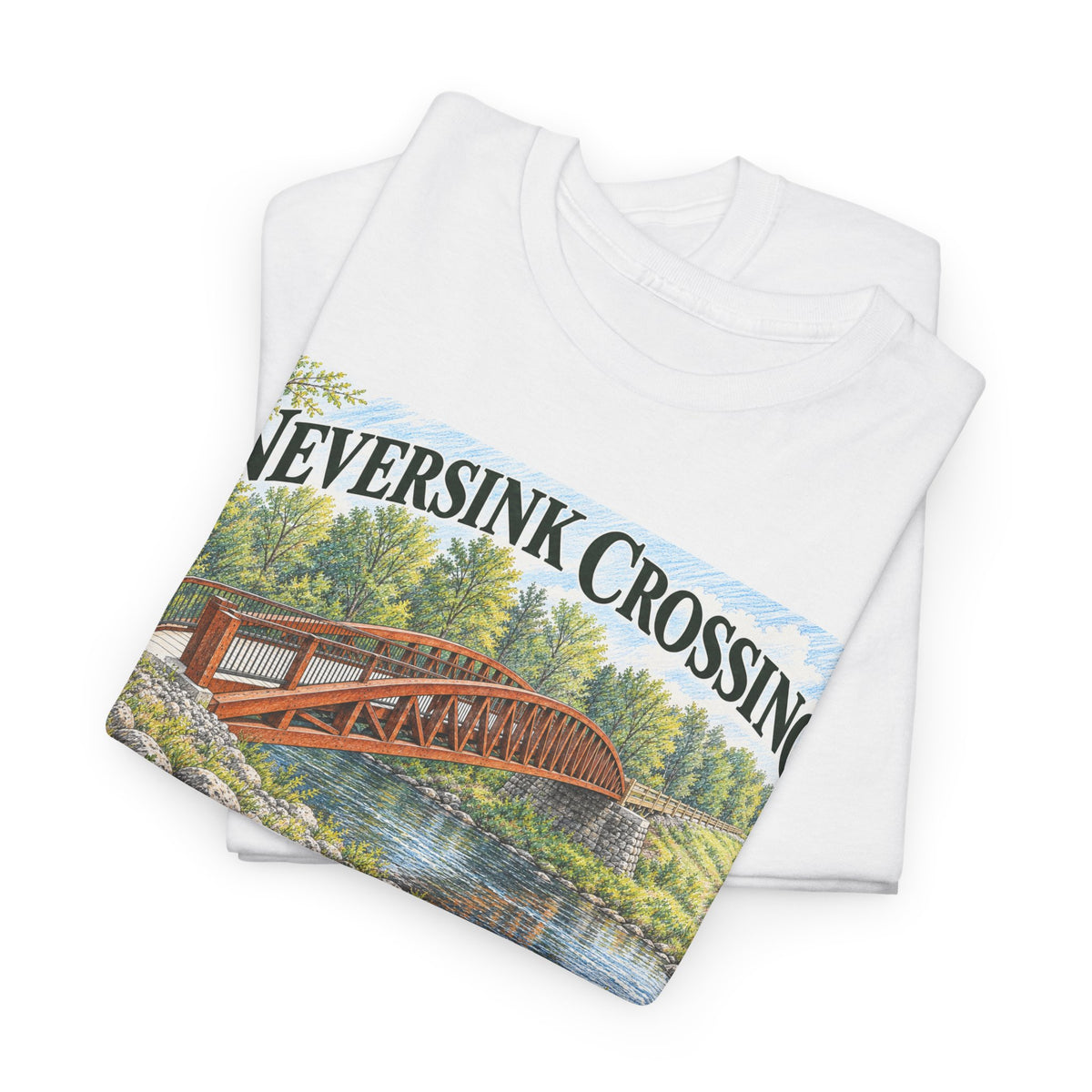 Neversink Crossing Fallsburg NY Scenic Bridge T-Shirt