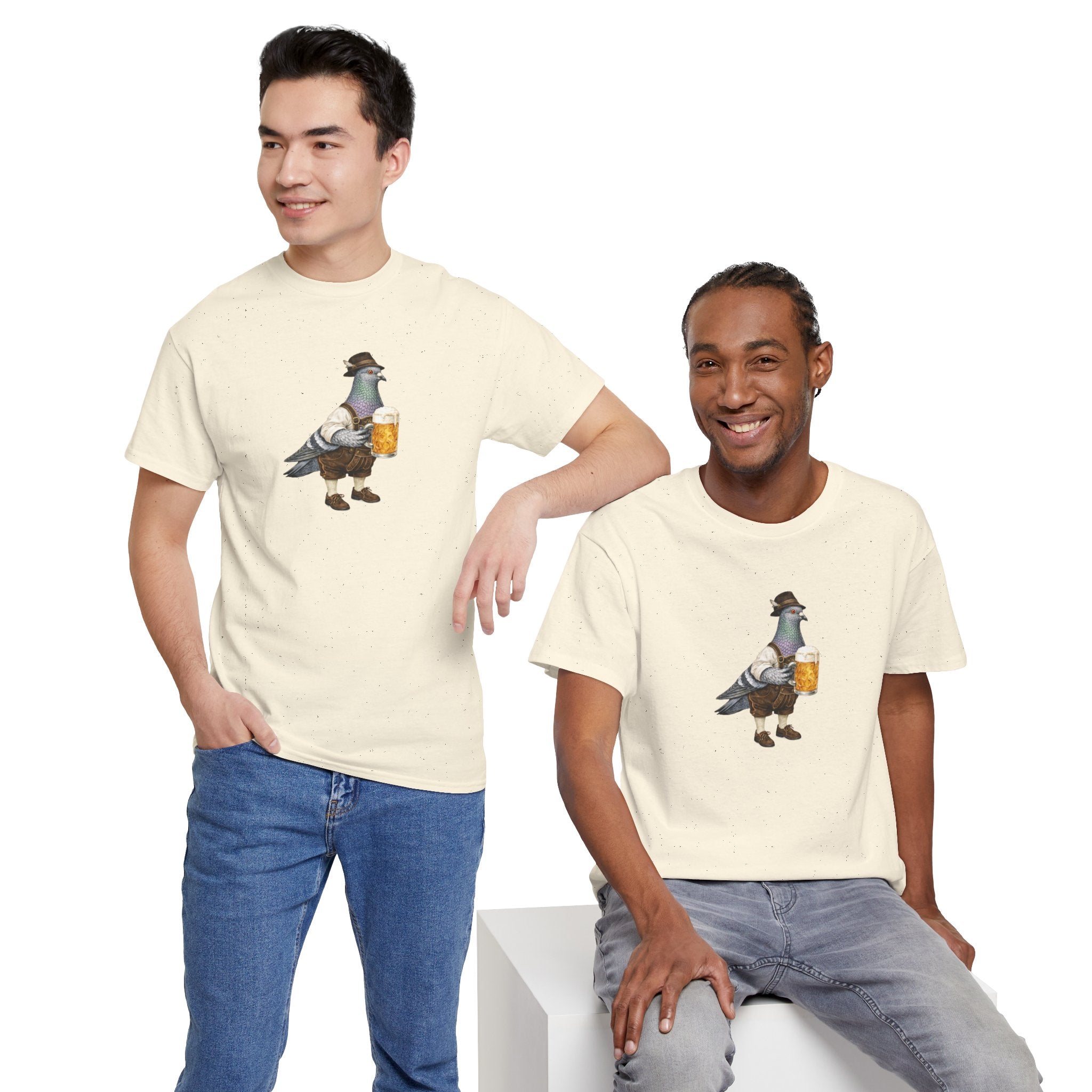 Customizable Yorkville NYC Pigeon T-Shirt | Oktoberfest Beer Garden Tee