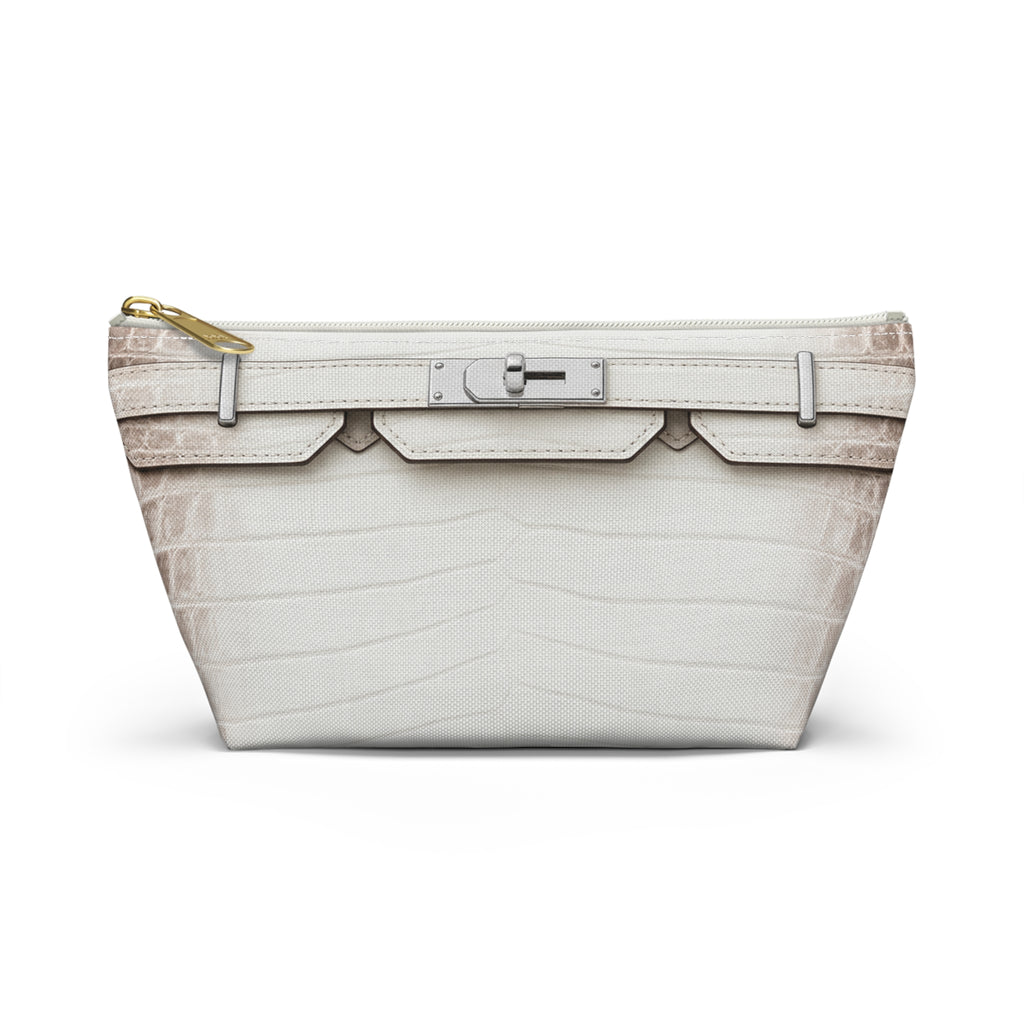 Canal Street White Makeup Bag —  T-Bottom Travel Bag