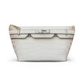 Canal Street White Makeup Bag —  T-Bottom Travel Bag