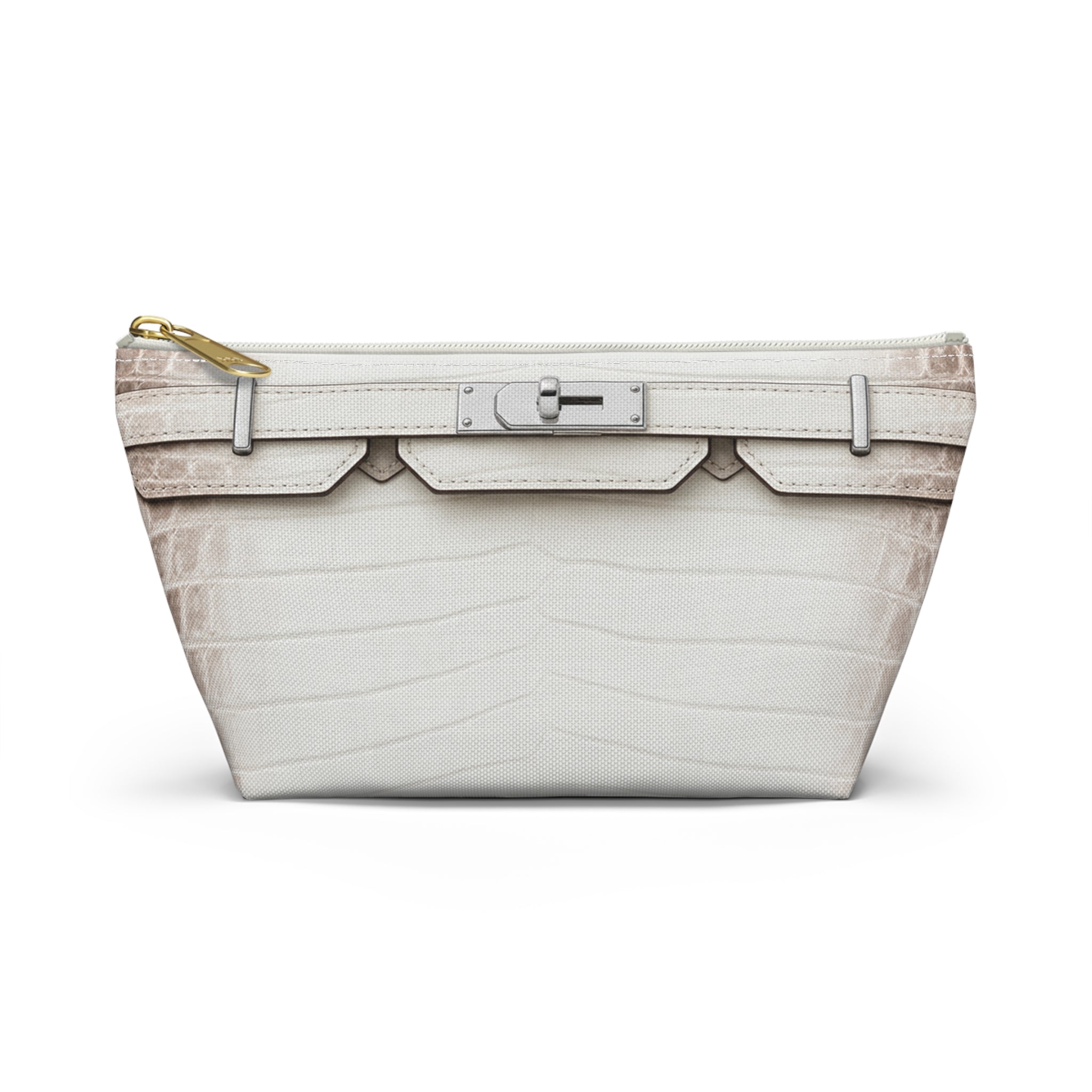 Canal Street White Makeup Bag —  T-Bottom Travel Bag