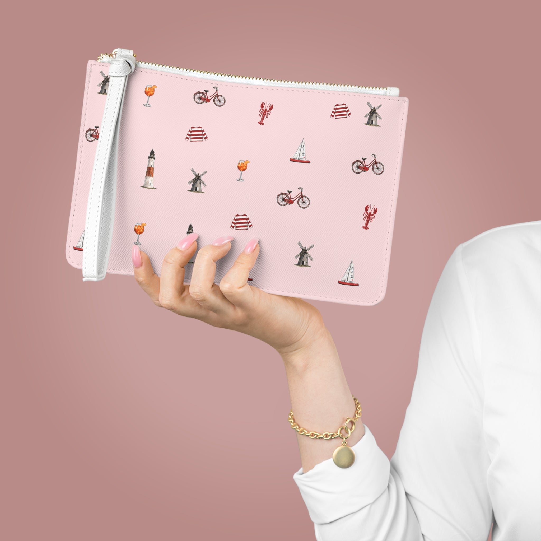 Icons of the Hamptons Pink Clutch