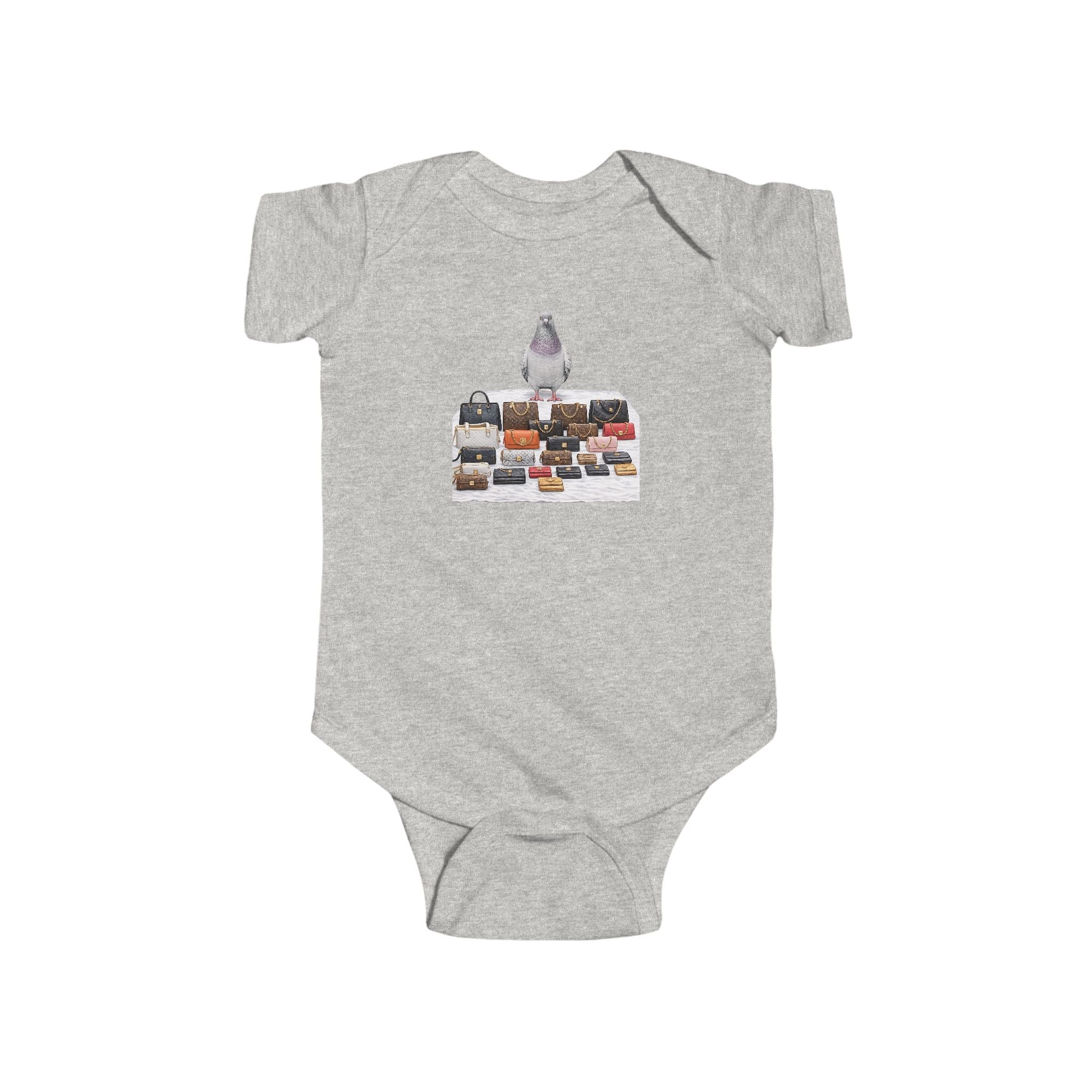 Customizable Canal Street NYC Pigeon Baby Onesie | New Yorker Reveal Infant Bodysuit