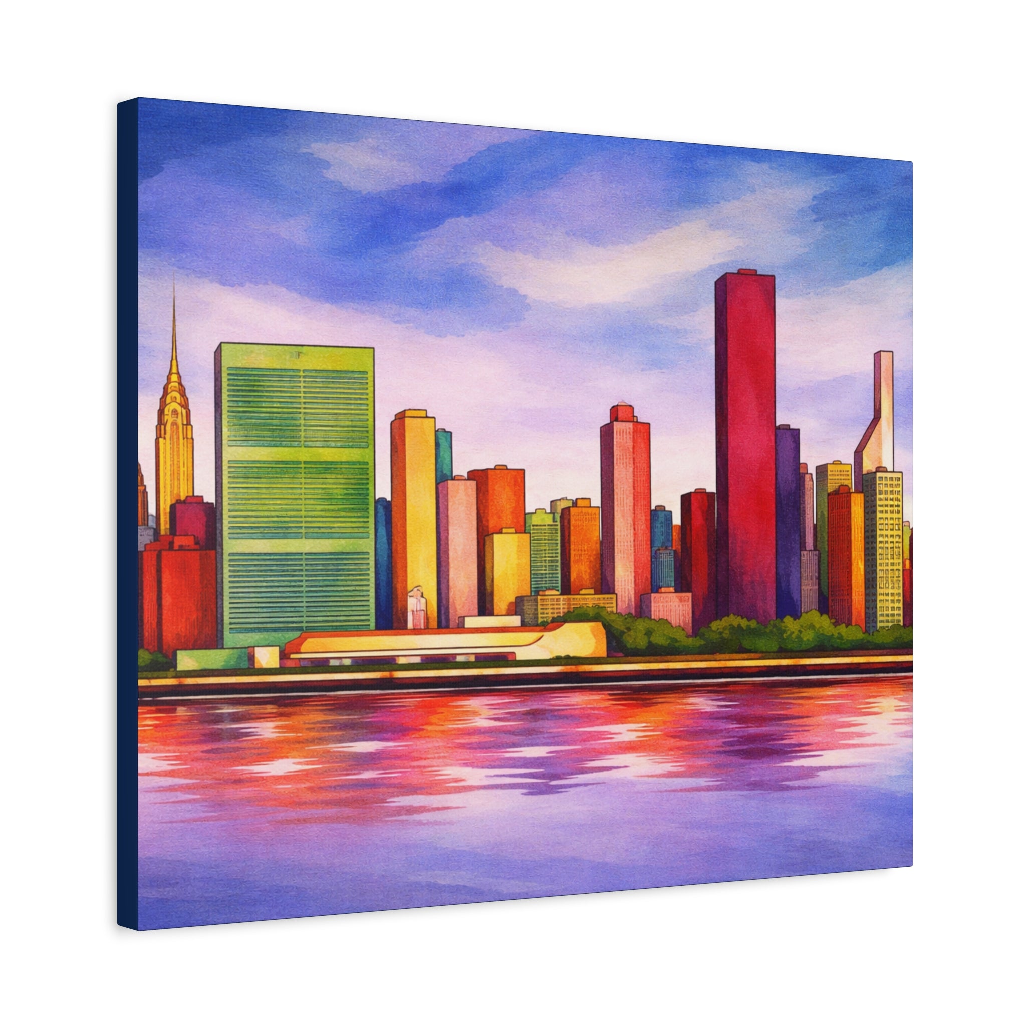 Colorful Midtown Manhattan Skyline NYC Canvas