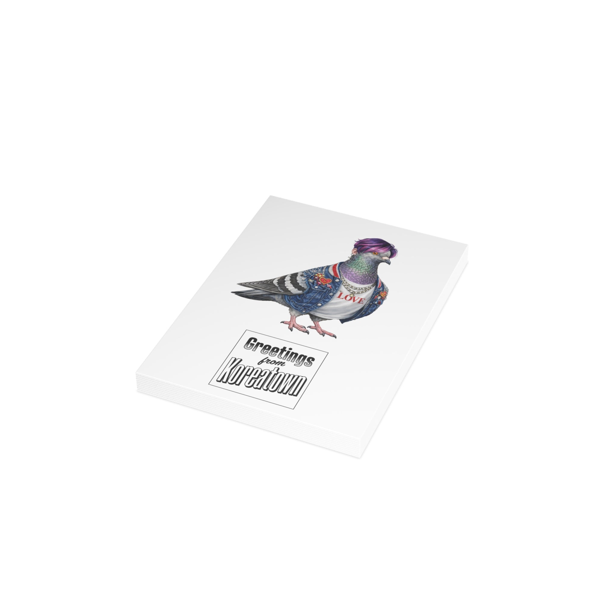 Paquete de postales Pigeon de Koreatown NYC (sobres incluidos)