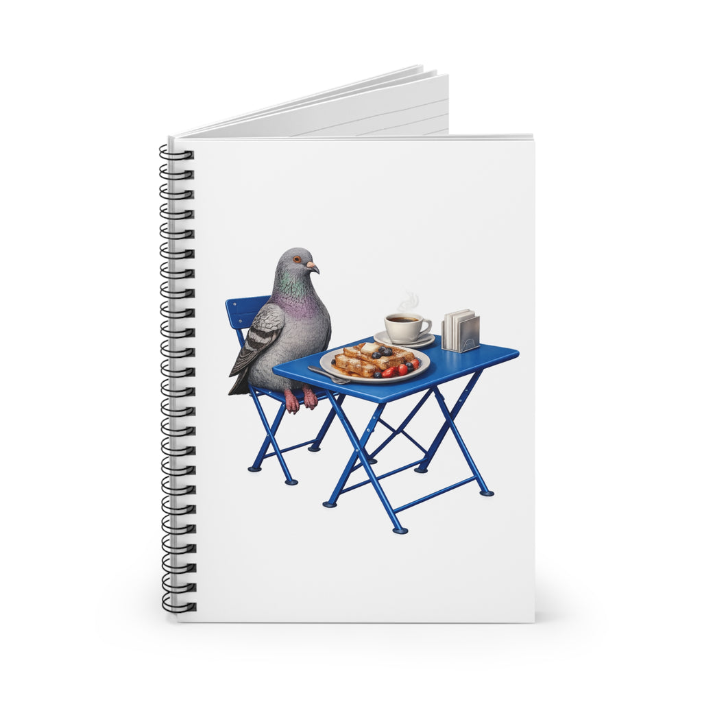 Customizable West Village NYC Pigeon Spiral Journal | Bird Lovers Notebook