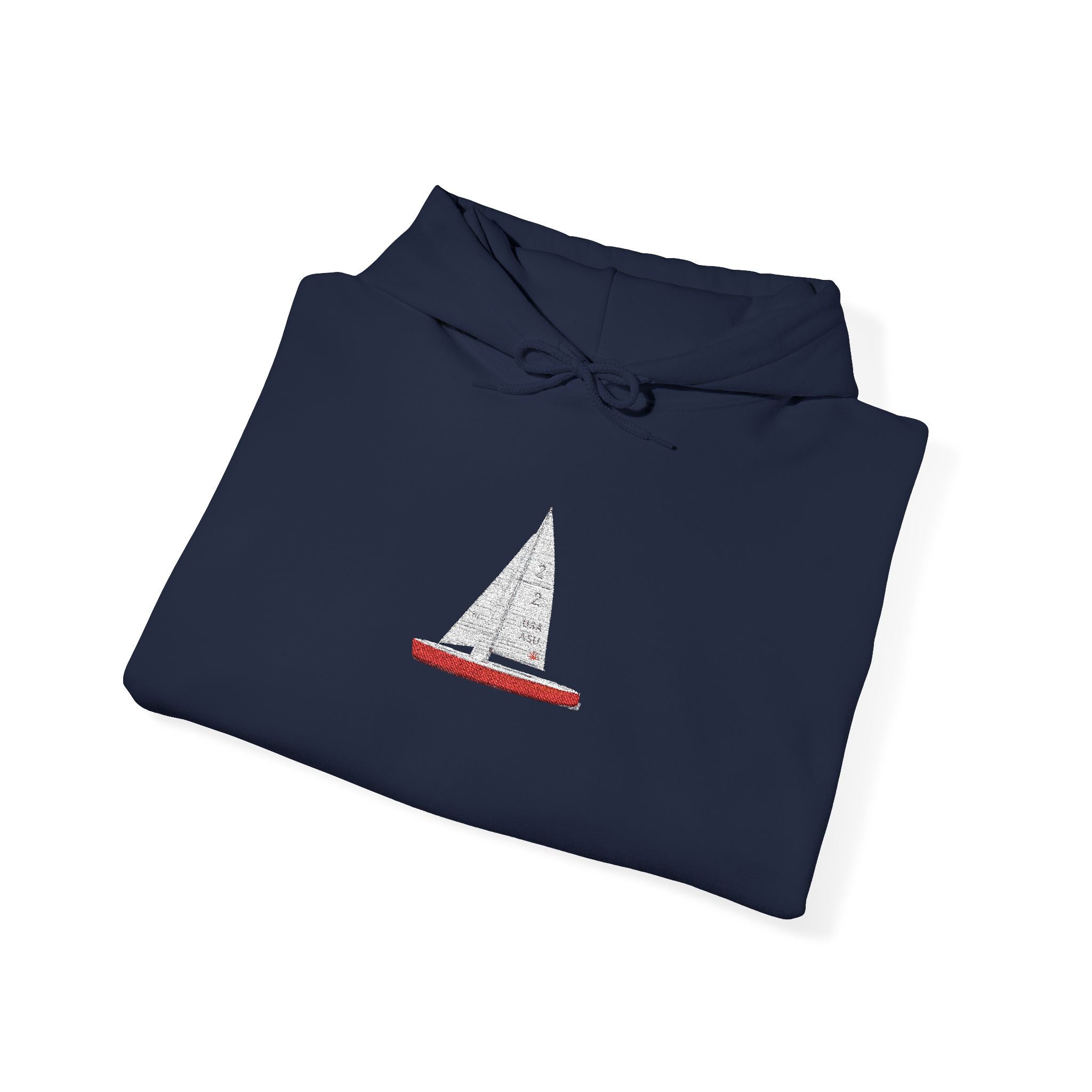 Central Park Model Sailboat Embroidered NYC Hoodie   Unisex New York Embroidery Sailboat Hooded Sweatshirt