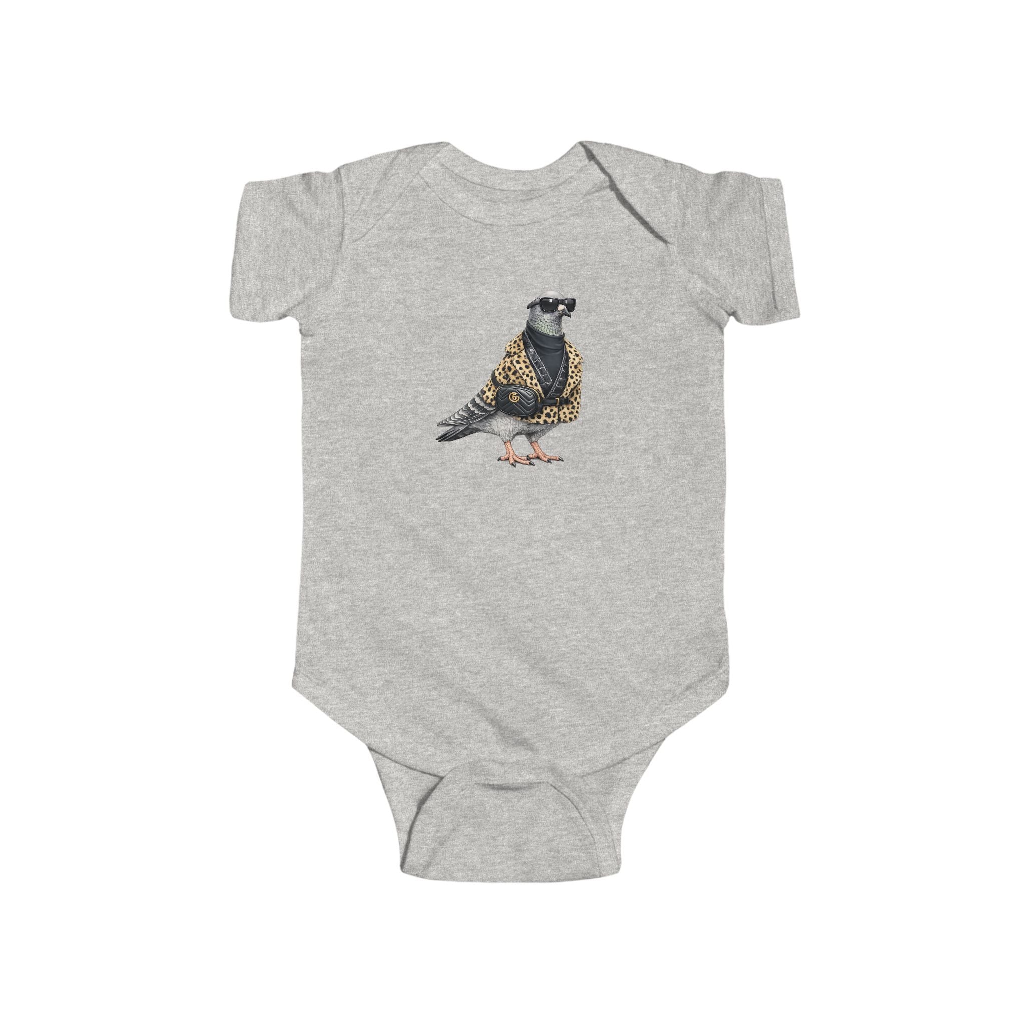 Customizable Staten Island NYC Pigeon Baby Onesie | New Yorker Reveal Infant Bodysuit