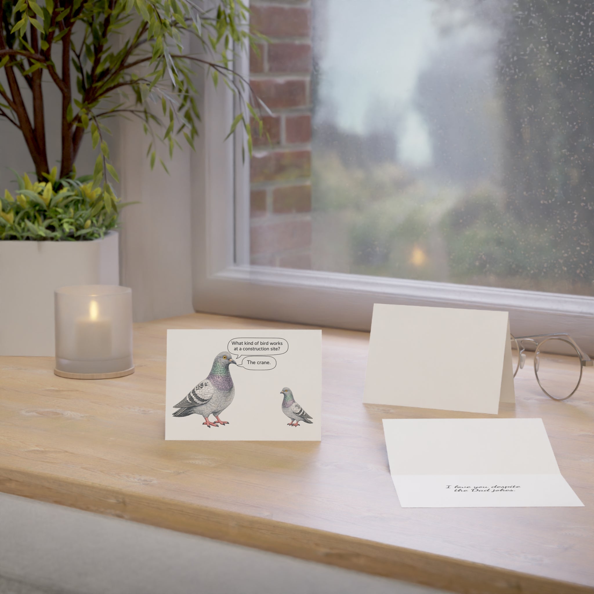 NYC Pigeon Father's Day Greeting Card | Dad Jokes Father's Day Card
