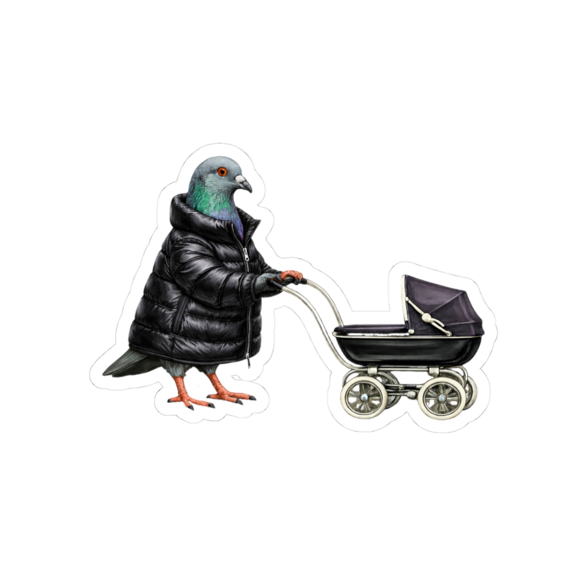 Park Slope NYC Pigeon 3" x 3" Sticker
