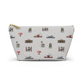 Icons of DUMBO Heather Gray Accessory Pouch — T-Bottom Makeup Bag