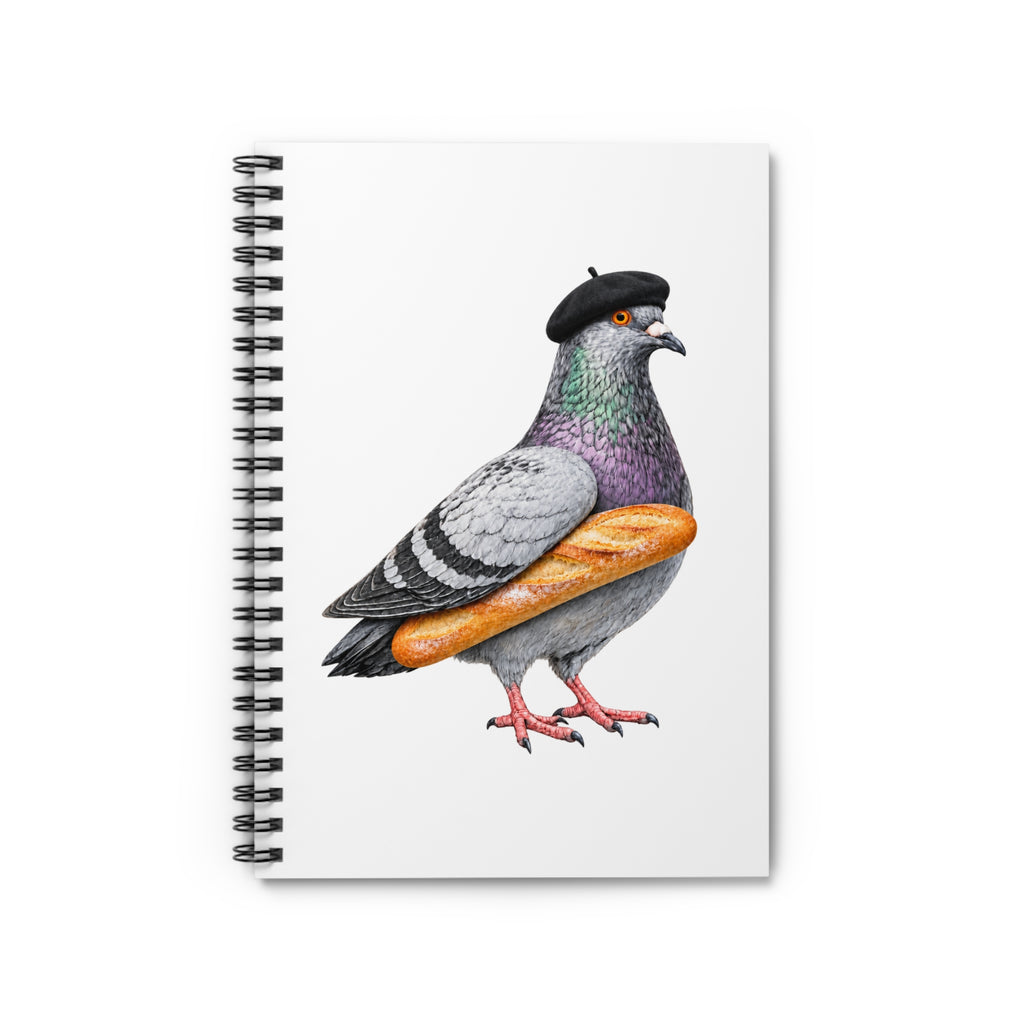 Customizable Carroll Gardens NYC Pigeon Spiral Journal | Bronx Little Italy Bird Lovers Notebook