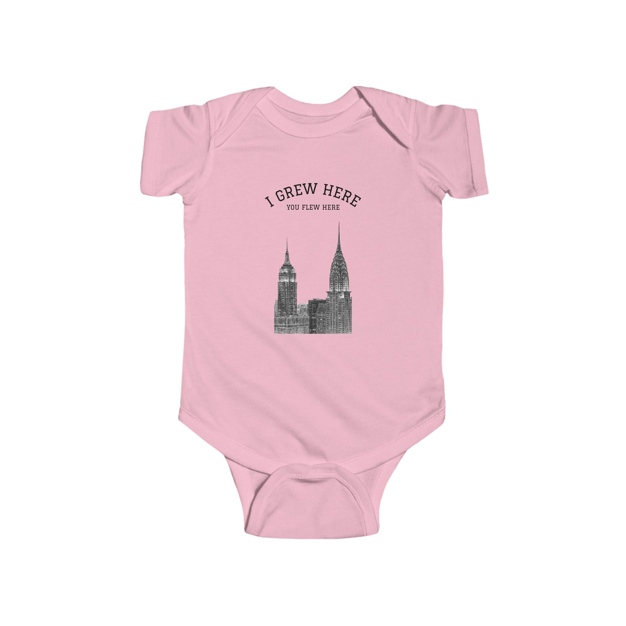 New York City Skyline Baby Bodysuit | I Grew Here You Flew Here Infant Onesie
