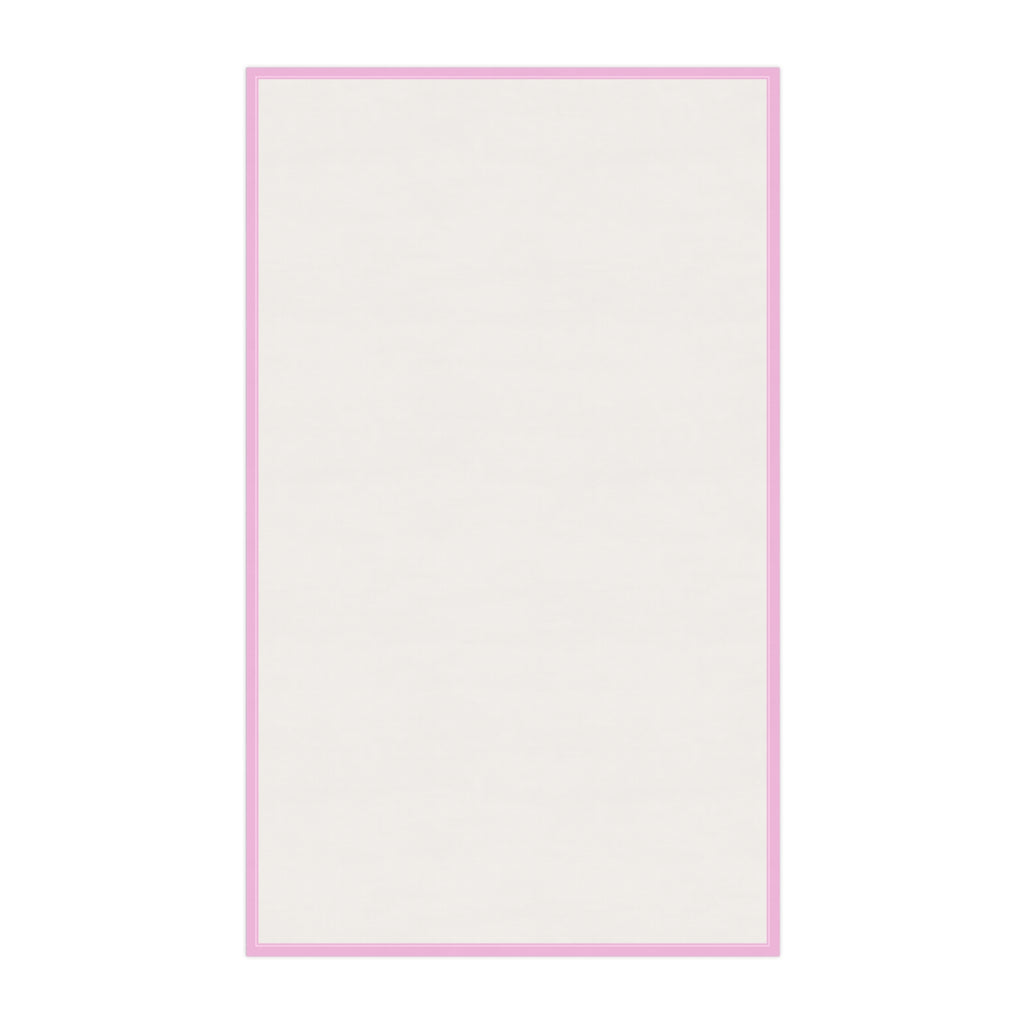 Pink Wine Bottle Tea Towel — Green Bottle with Protea on Pink Floral Kitchen Towel Hostess Gift