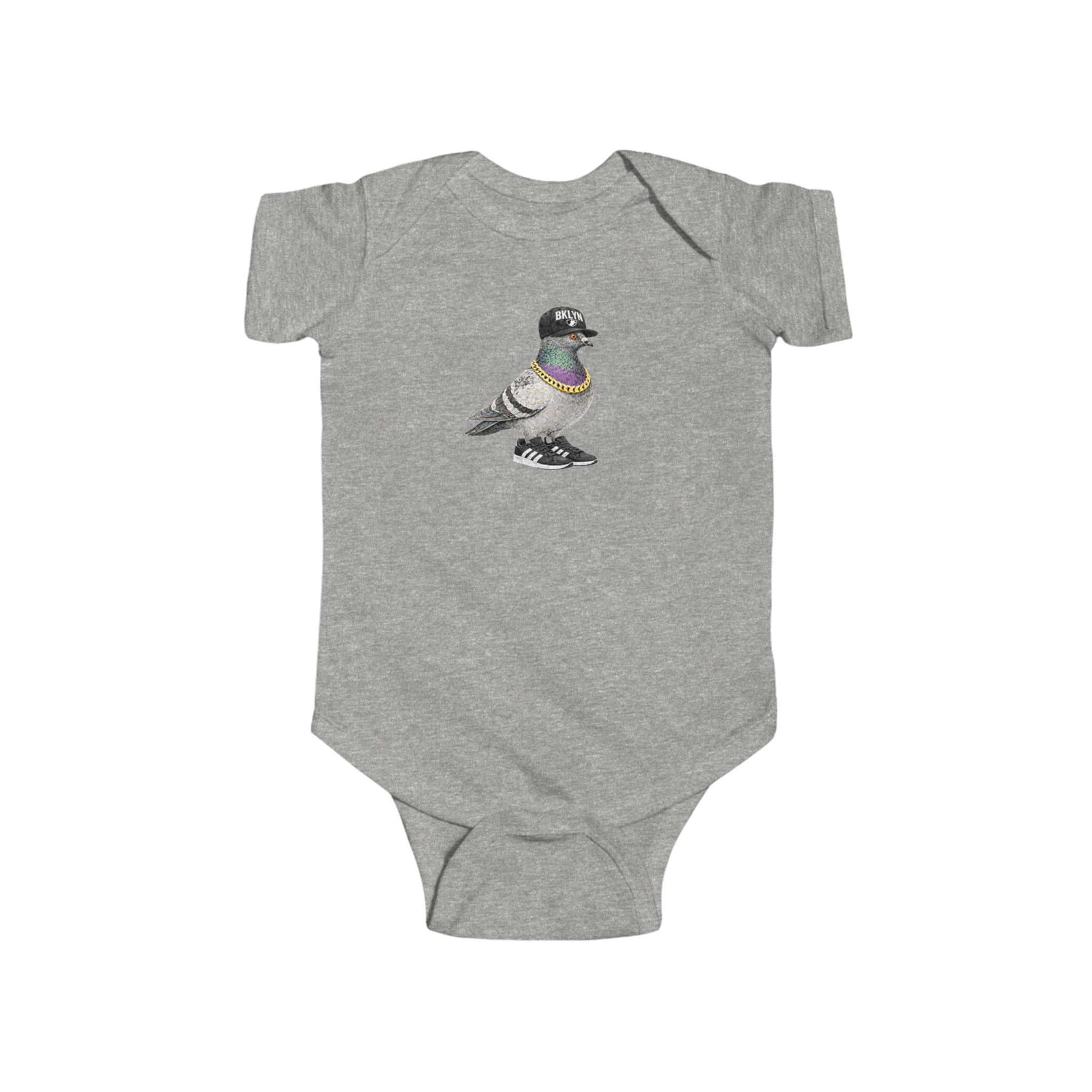 Customizable Brooklyn NYC Pigeon Baby Onesie | New Yorker Reveal Infant Bodysuit
