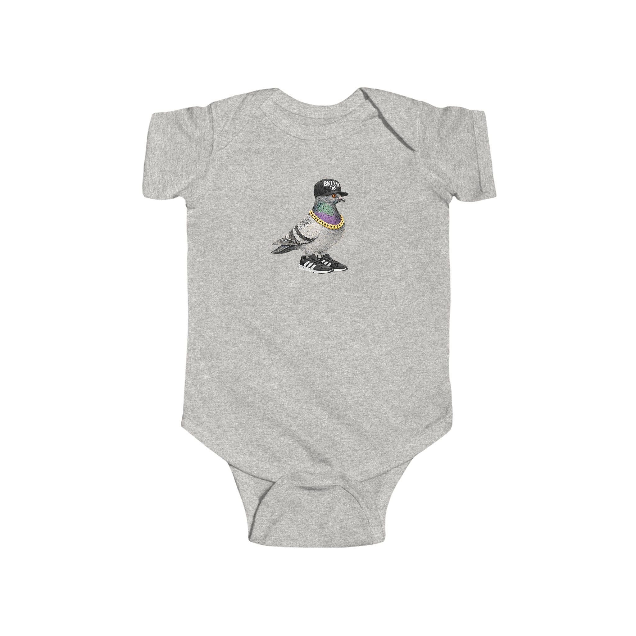 Customizable Brooklyn NYC Pigeon Baby Onesie | New Yorker Reveal Infant Bodysuit