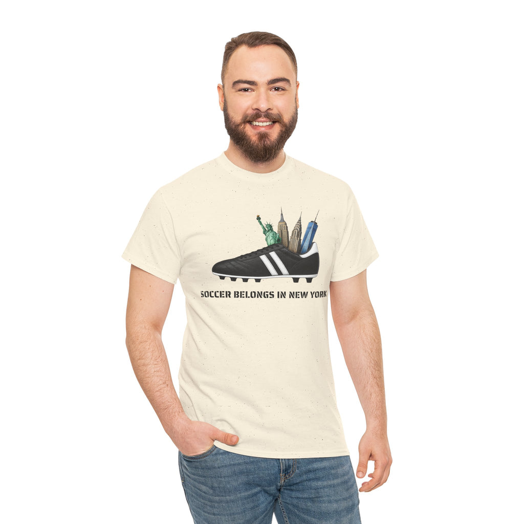 Soccer Belongs in New York T-Shirt | Soccer in NYC Tee