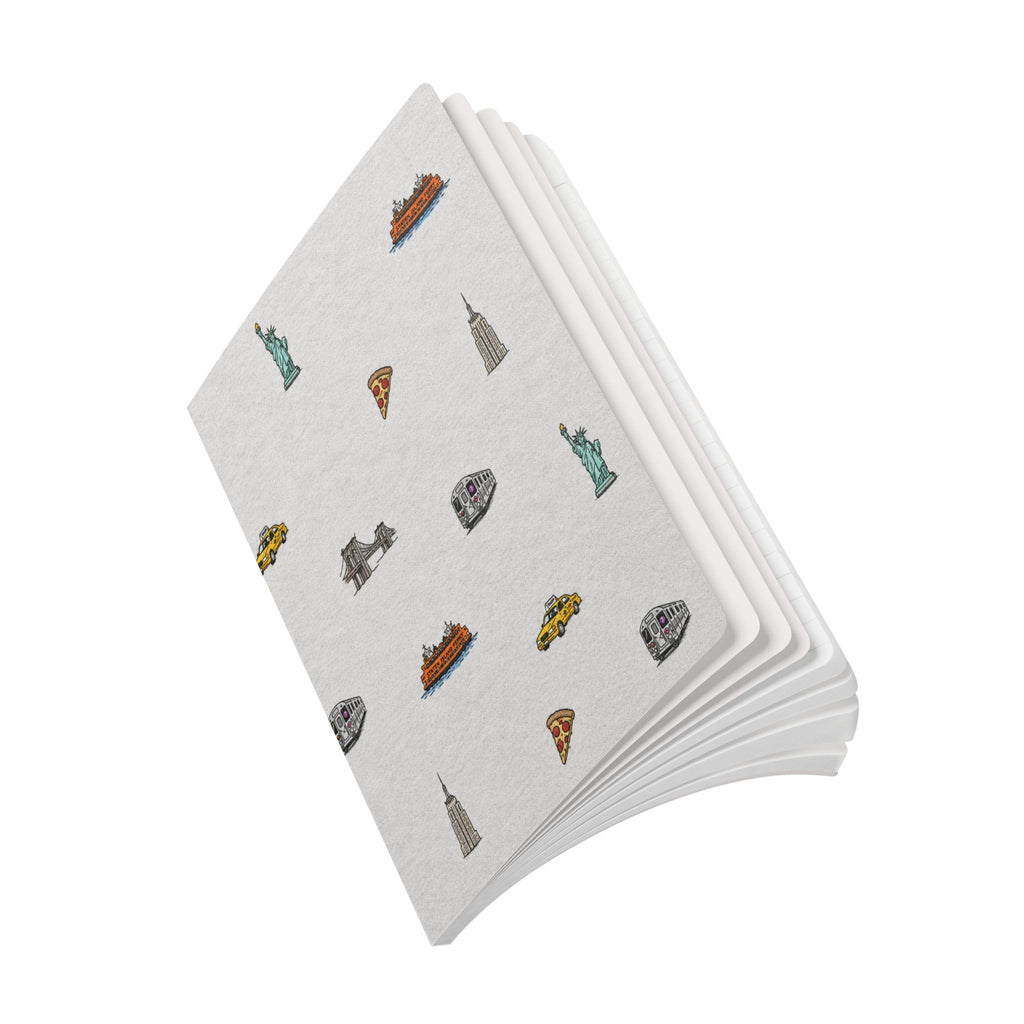 Icons of New York City Heather Gray Softcover Notebook