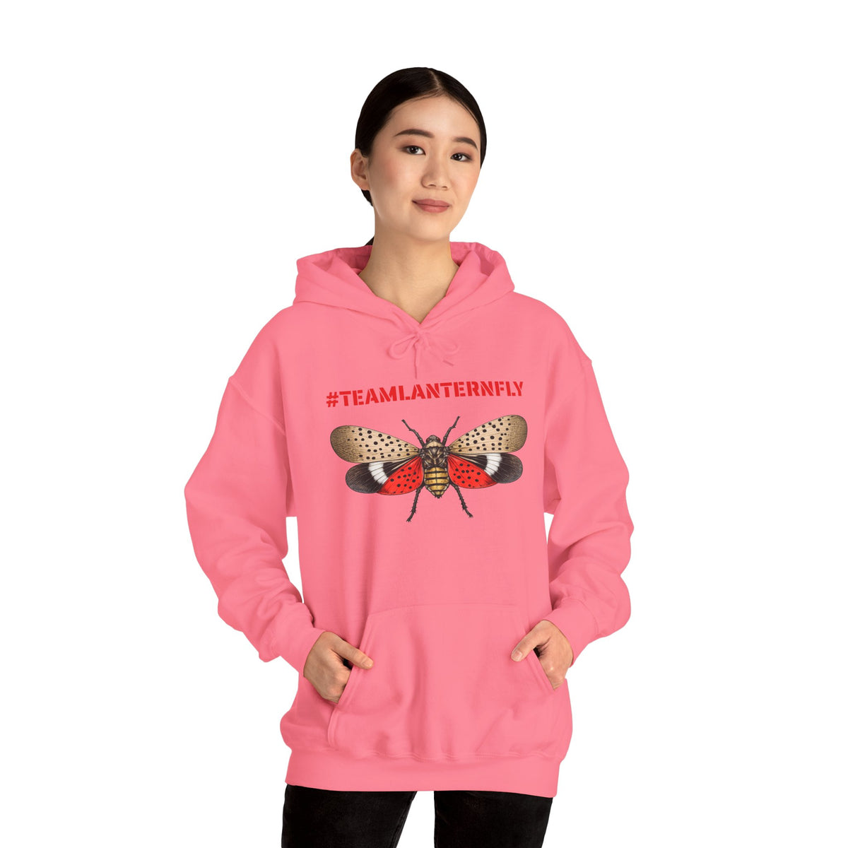 NYC Spotted Lanternfly Hoodie — Team Lanternfly Hooded Pullover Sweatshirt