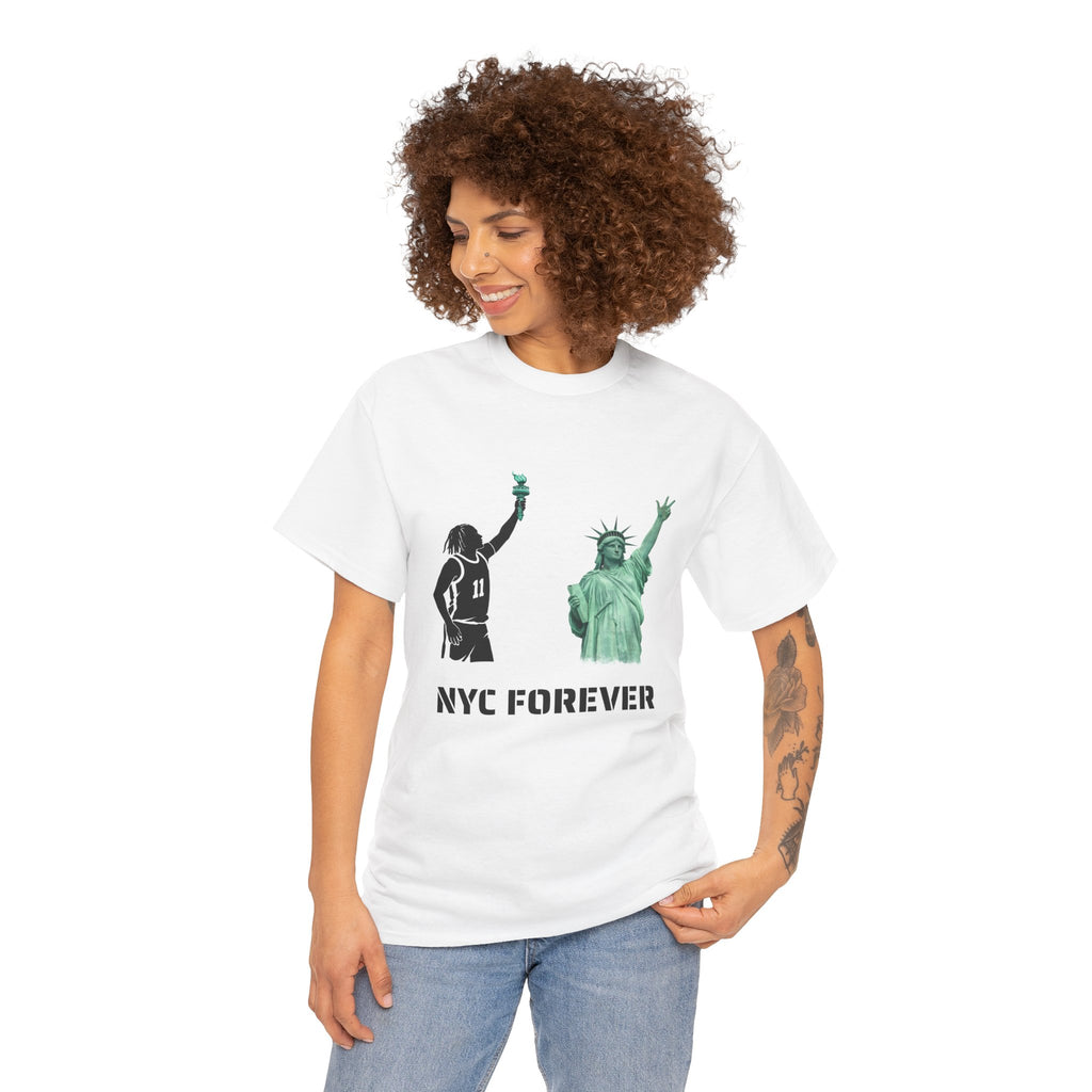 New York Forever Basketball Tee | Jalen Brunson Statue of Liberty T-Shirt