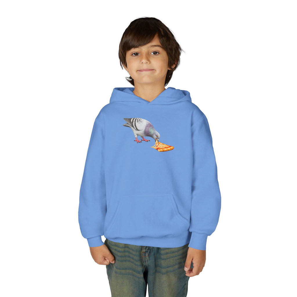 Customizable Little Italy NYC Pigeon NYC Kids Hoodie | New York Pizza Lover Bird Lovers Childrens Hooded Sweatshirt