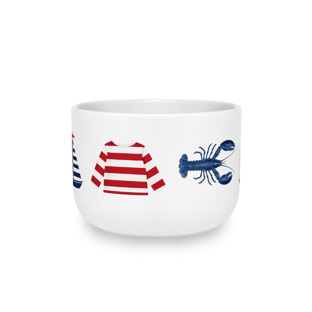 Hamptons Clam Chowder Bowl  25oz Coastal Style Ceramic Soup Bowl