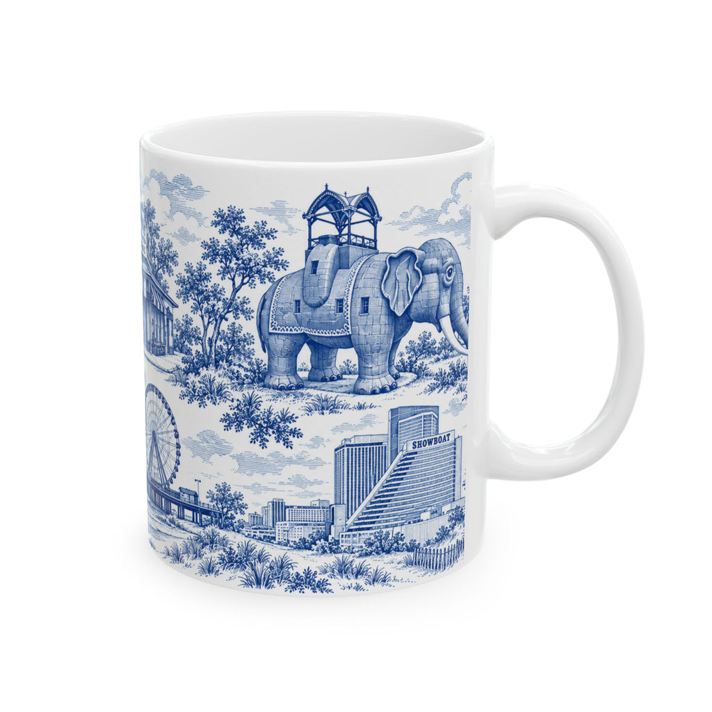Atlantic City Blue Toile de Jouy 11oz Mug