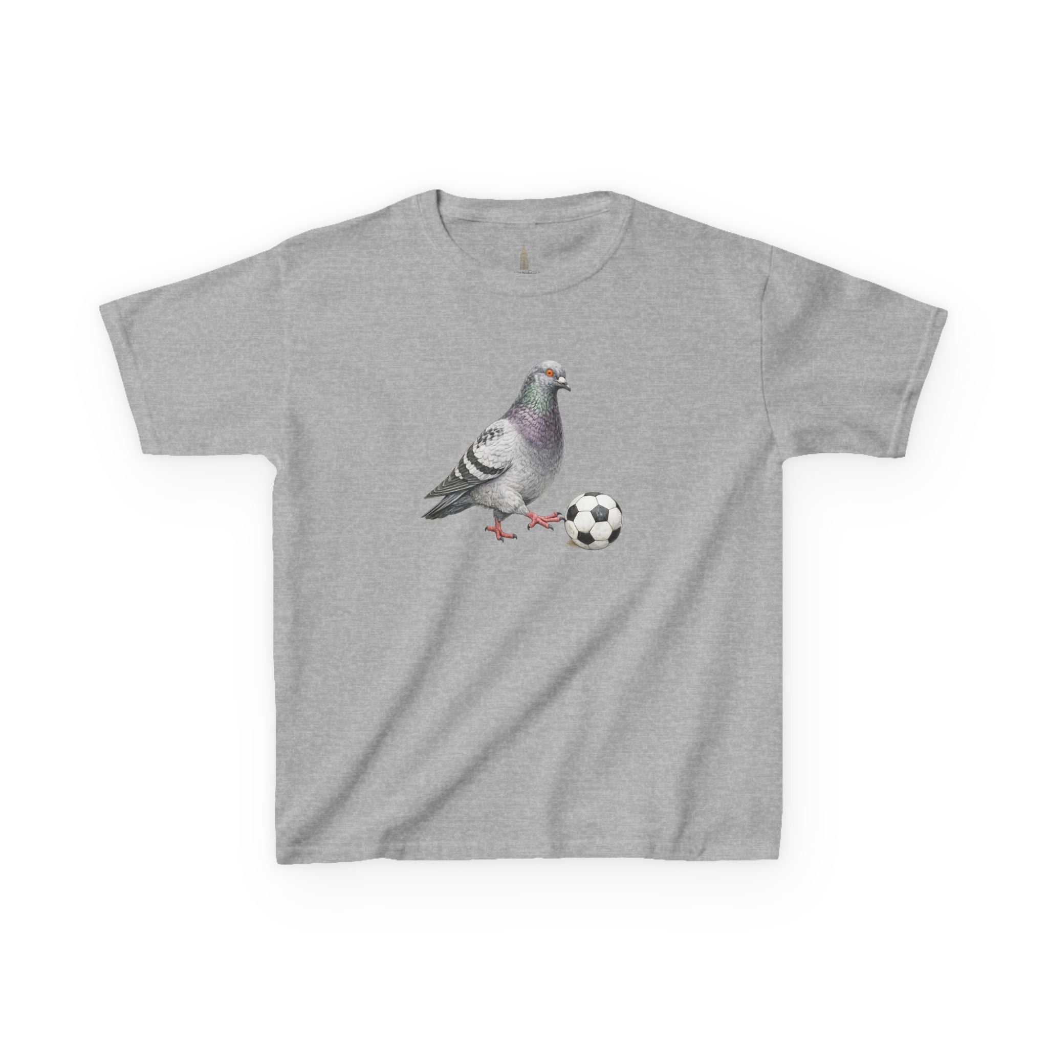 Customizable Corona NYC Pigeon Kids Soccer Tee — Cute Bird Soccer T-Shirt for Children