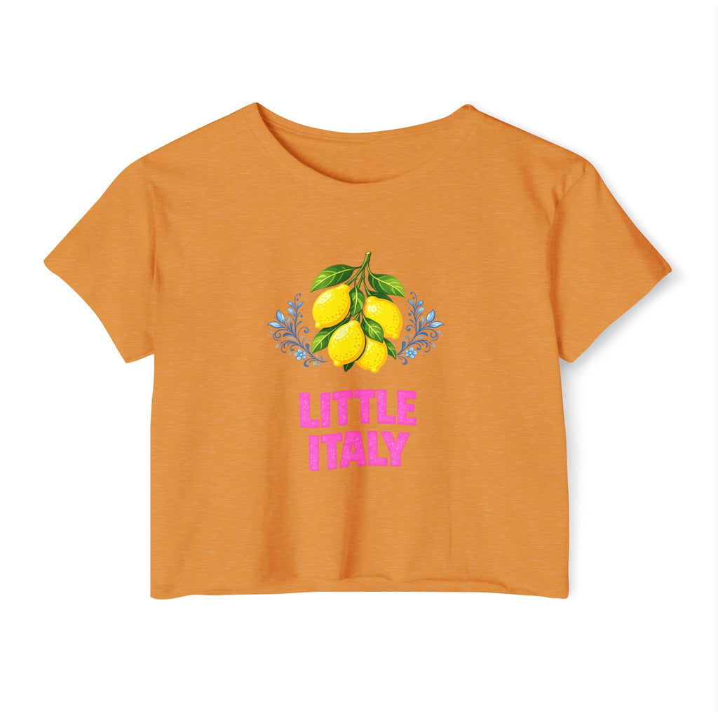 Little Italy La Dolce Vita Crop Top T-shirt    New York Sweet Life Tee
