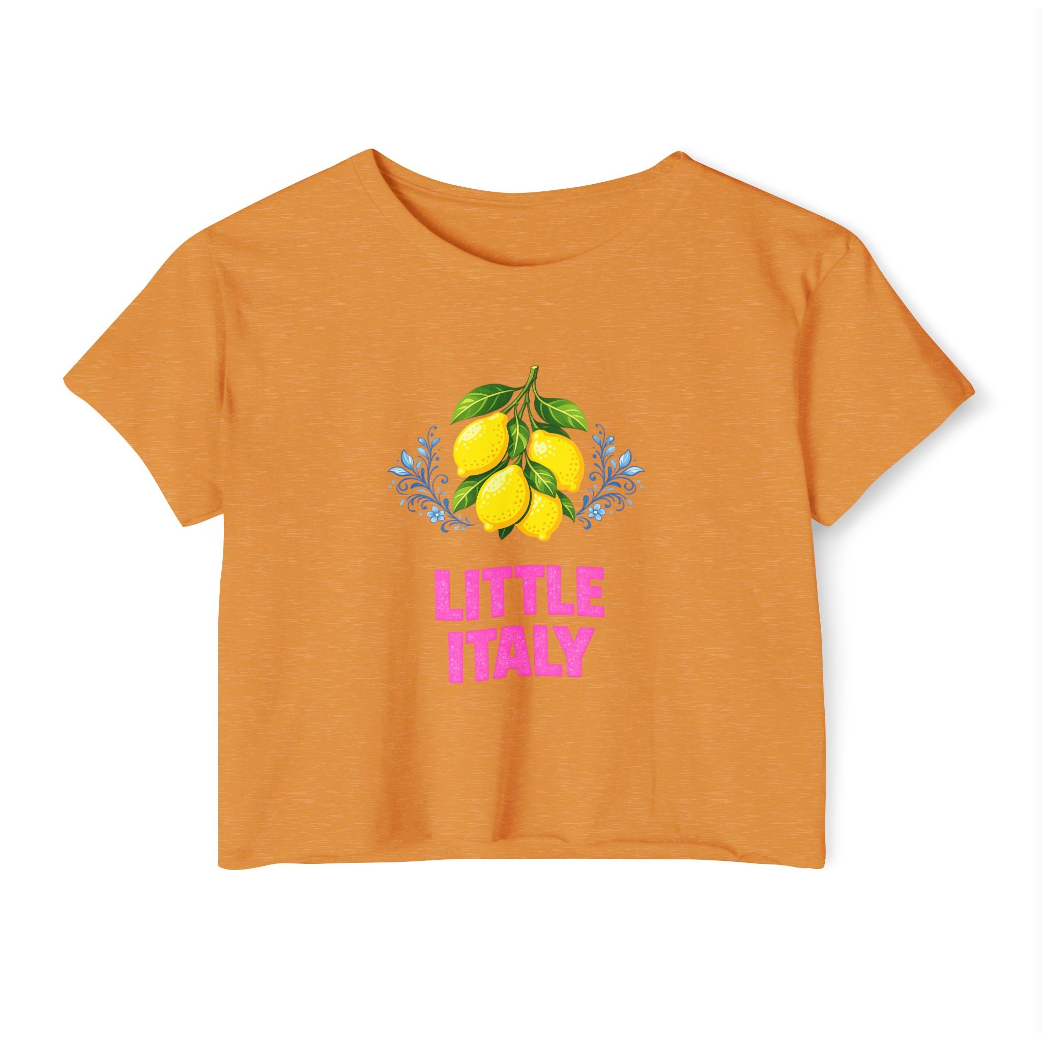 Little Italy La Dolce Vita Crop Top T-shirt    New York Sweet Life Tee