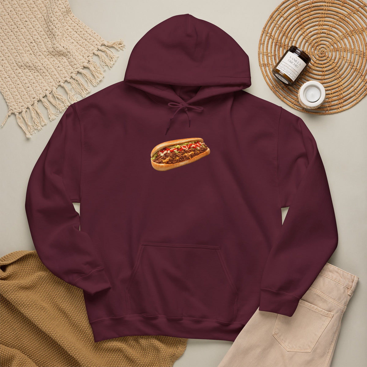 NYC Chopped Cheese Hoodie — New York Bodega Sandwich Hooded Pullover Sweatshirt