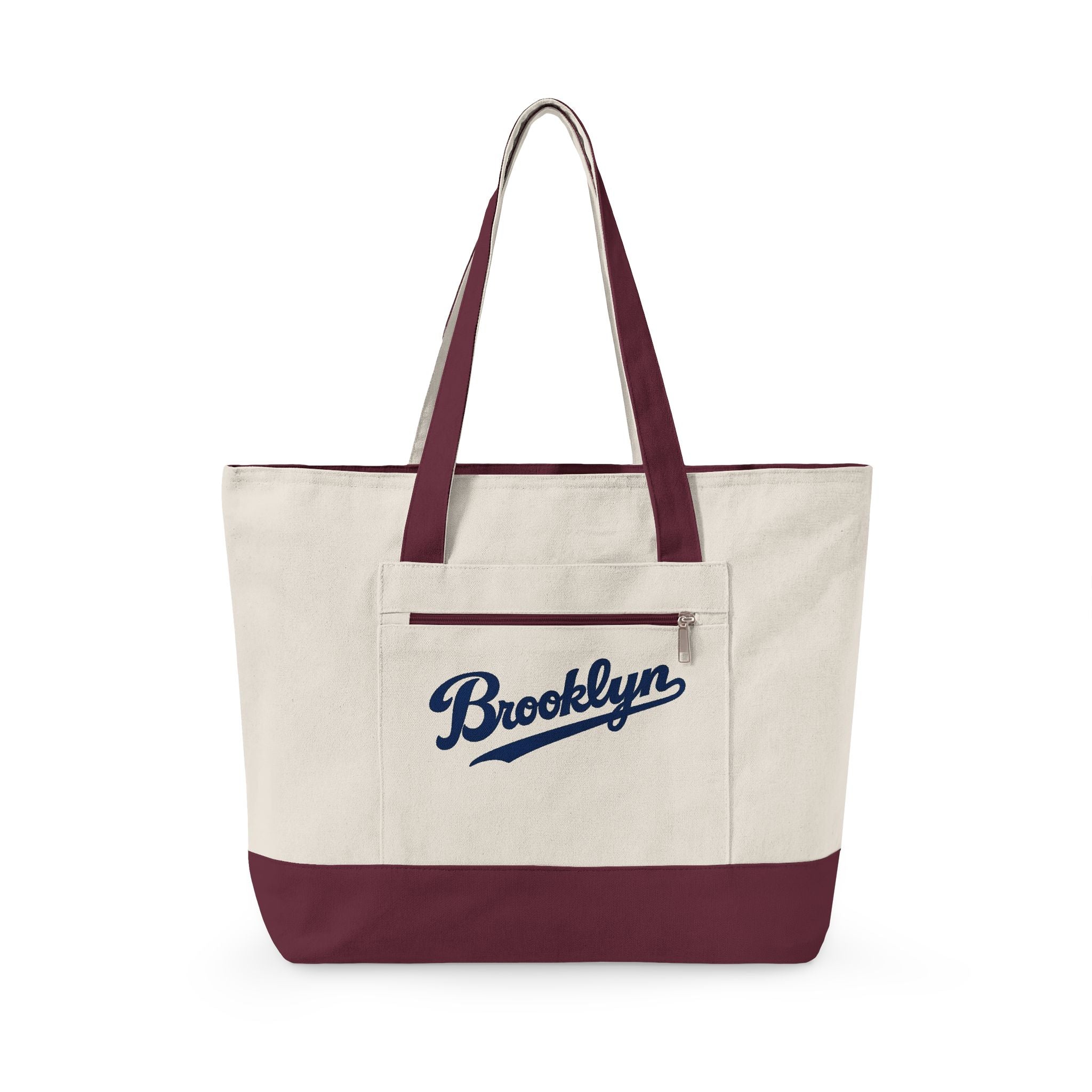 Brooklyn Canvas Tote — Zippered Market Bag