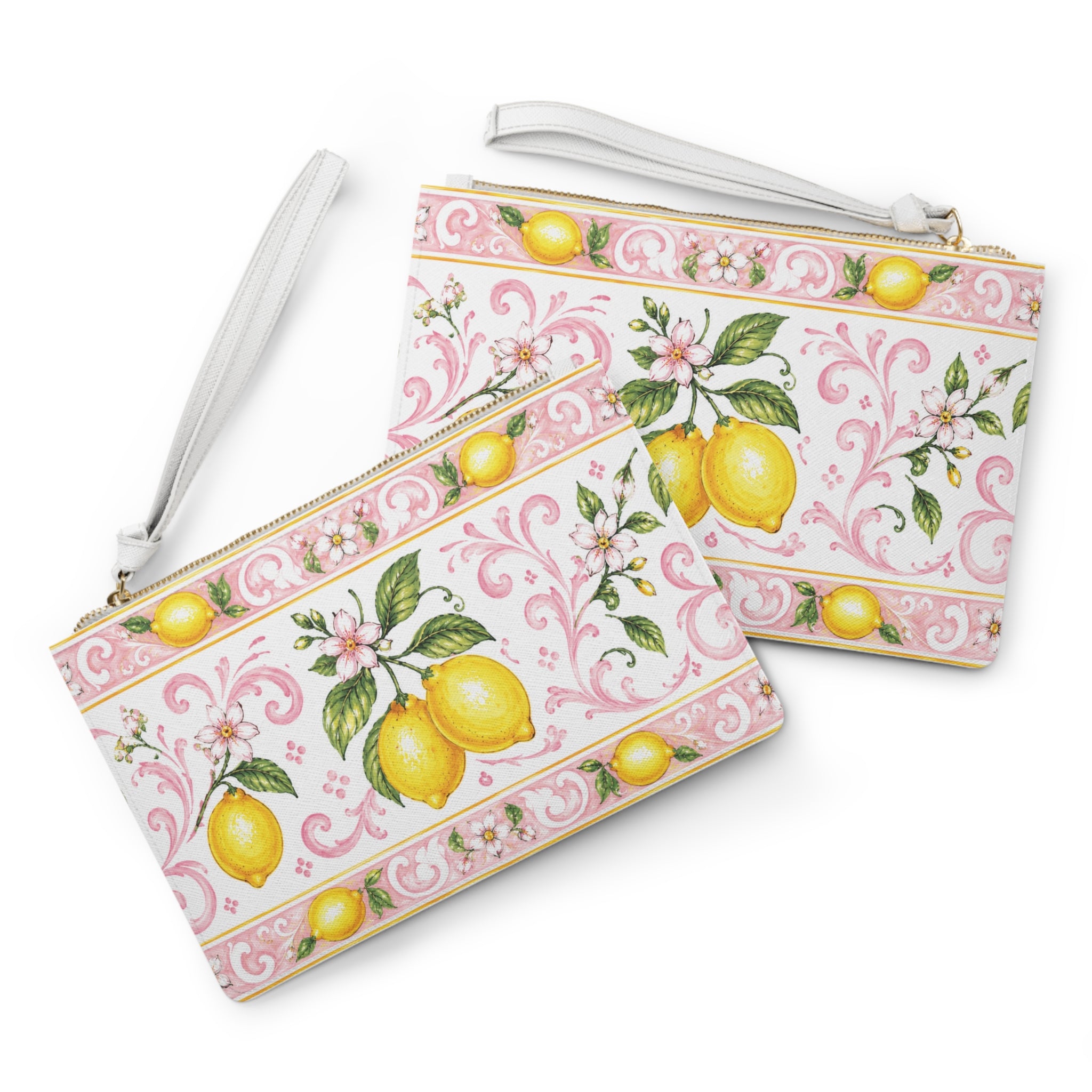 Little Italy Amalfi Pink and White with Lemon Clutch