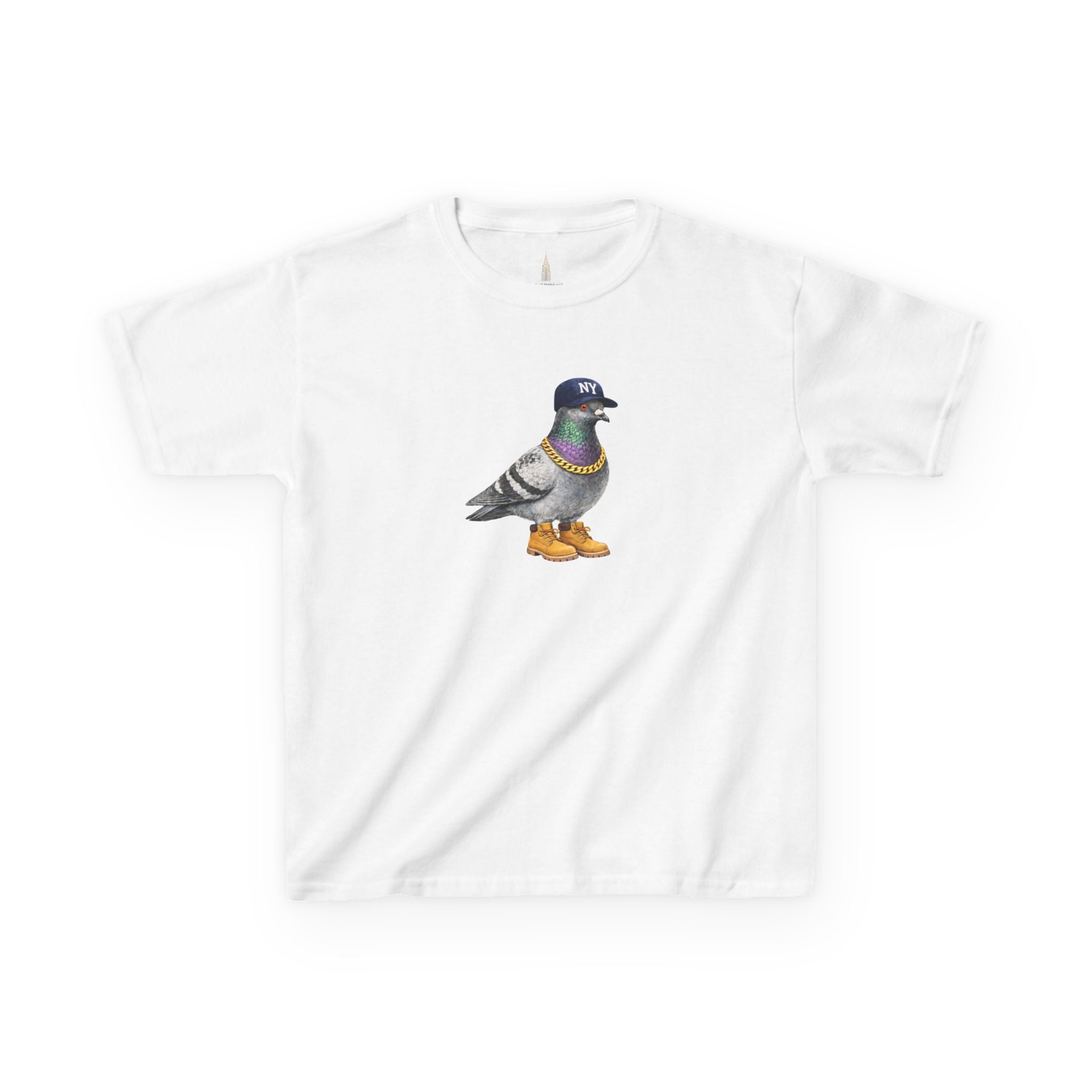 Customizable Bronx NYC Pigeon Kid Tee —  Cute Baseball Fan Bird T-Shirt for Children