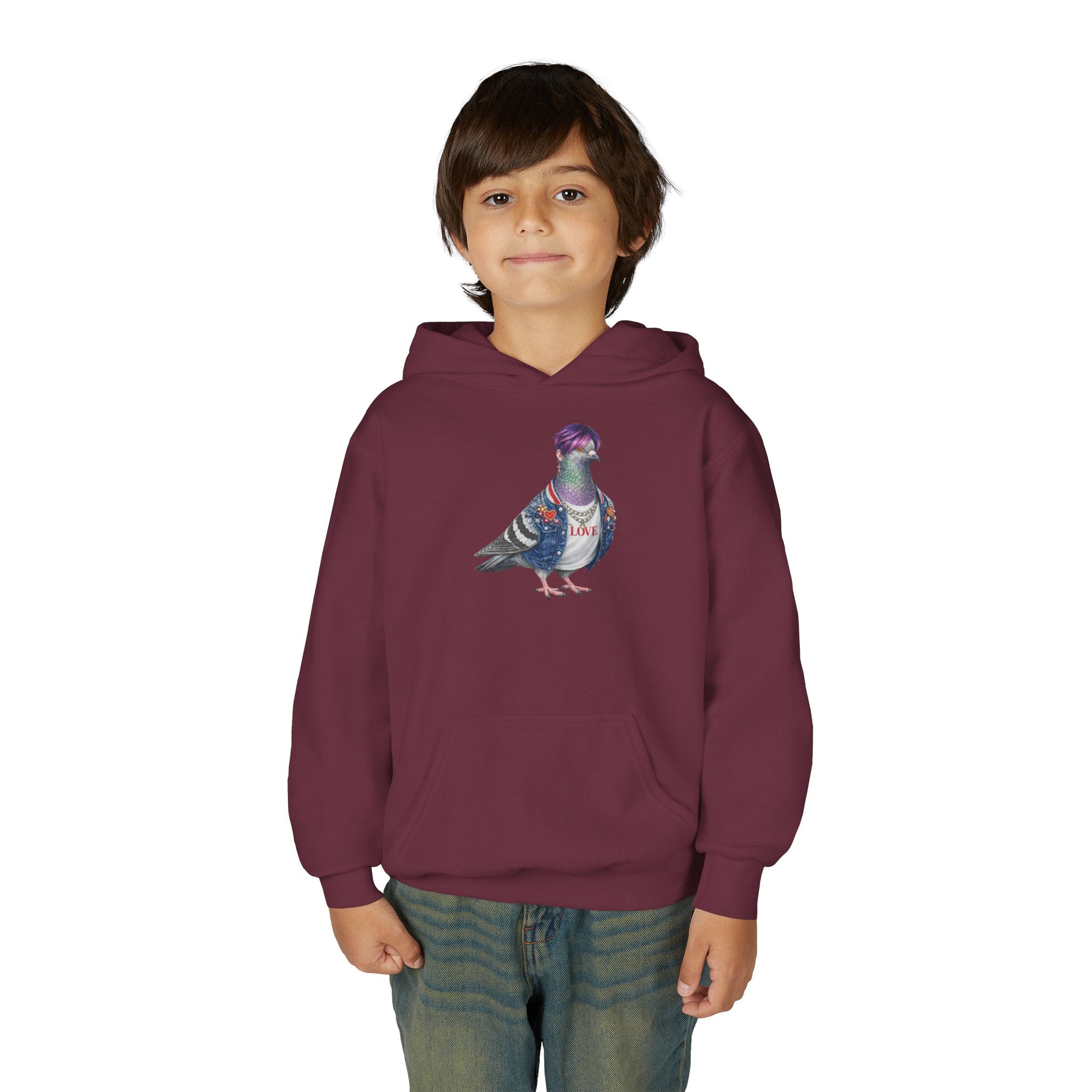 Sudadera con Capucha Personalizable para Niños Koreatown NYC Pigeon NYC | Sudadera con Capucha para Niños Amantes de las Aves Estrella de KPop de Nueva York