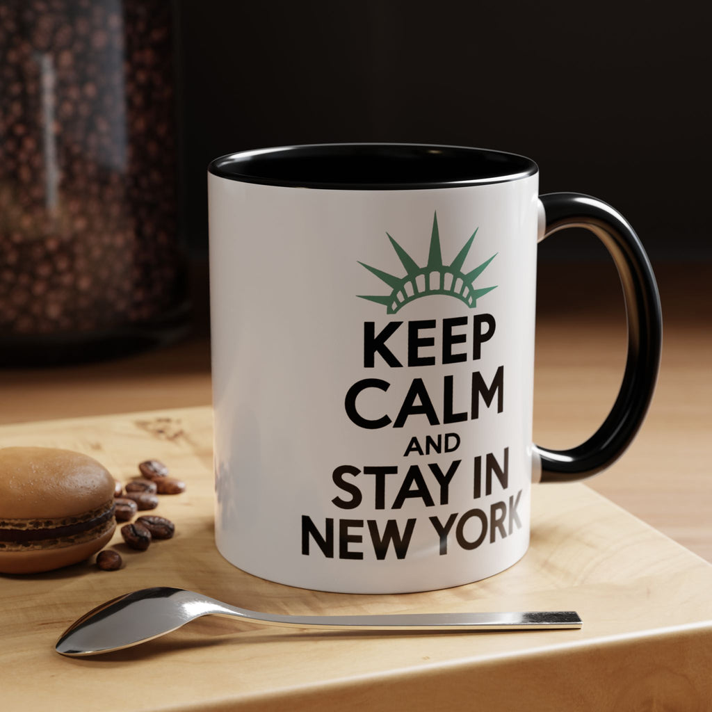 Keep Calm and Stay in New York Accent Coffee Mug 11oz + 15oz