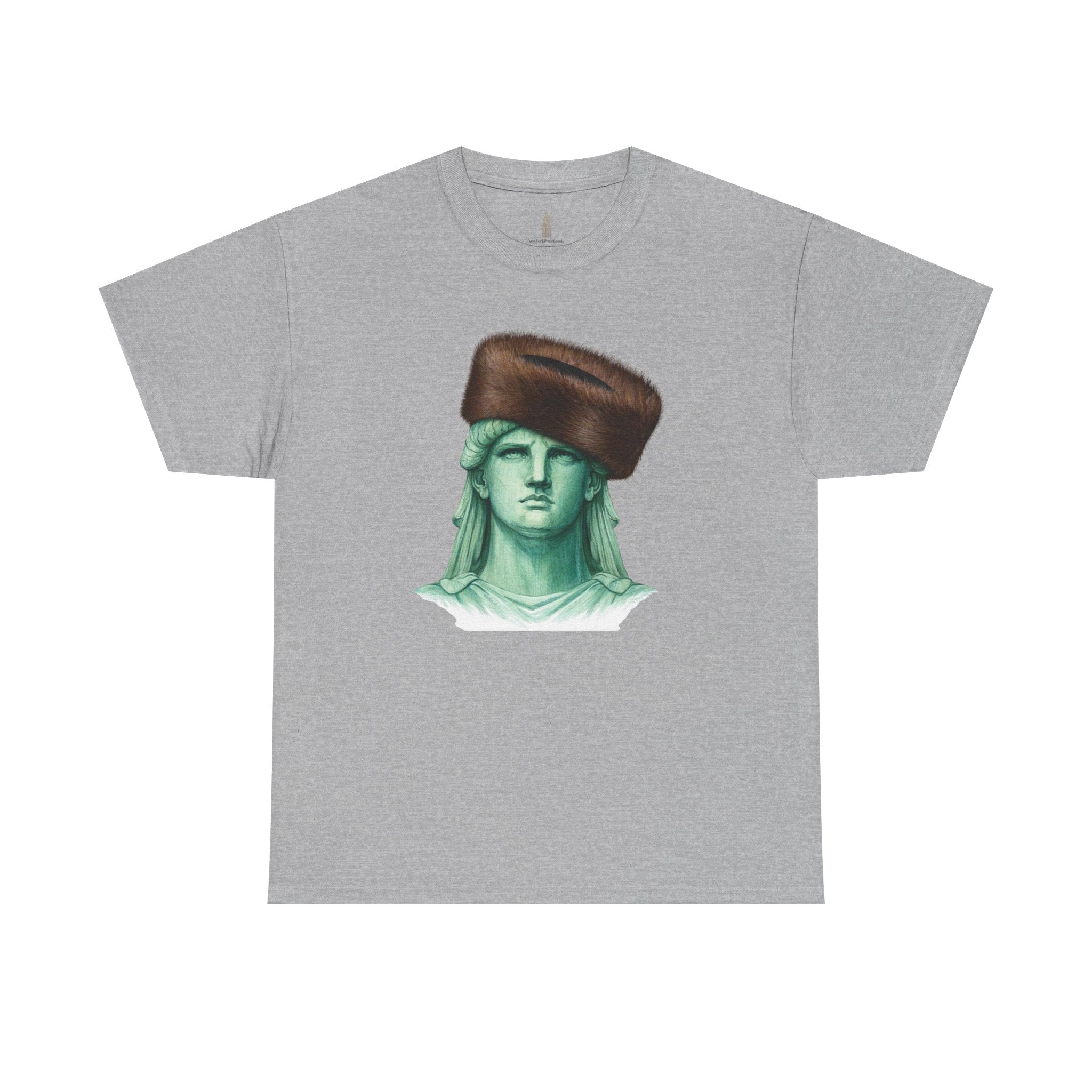 Statue of Liberty Crowned with Shtreimel T-Shirt | NYC Statue Tee