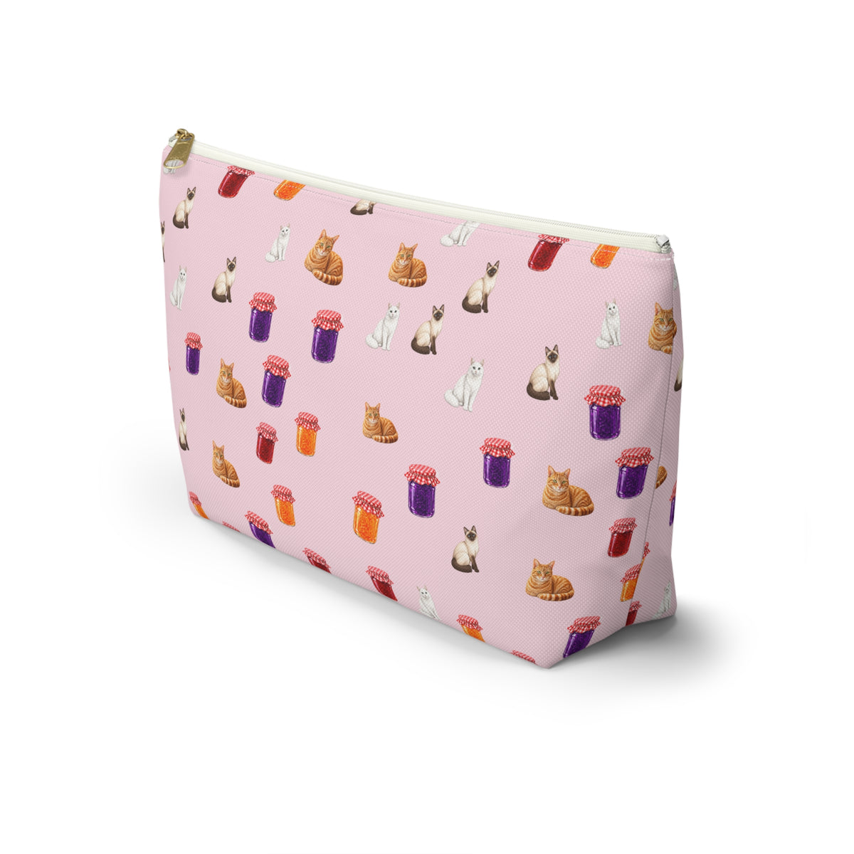 Jelly + Cat Travel Accessory Pouch — T‑Bottom Makeup Bag