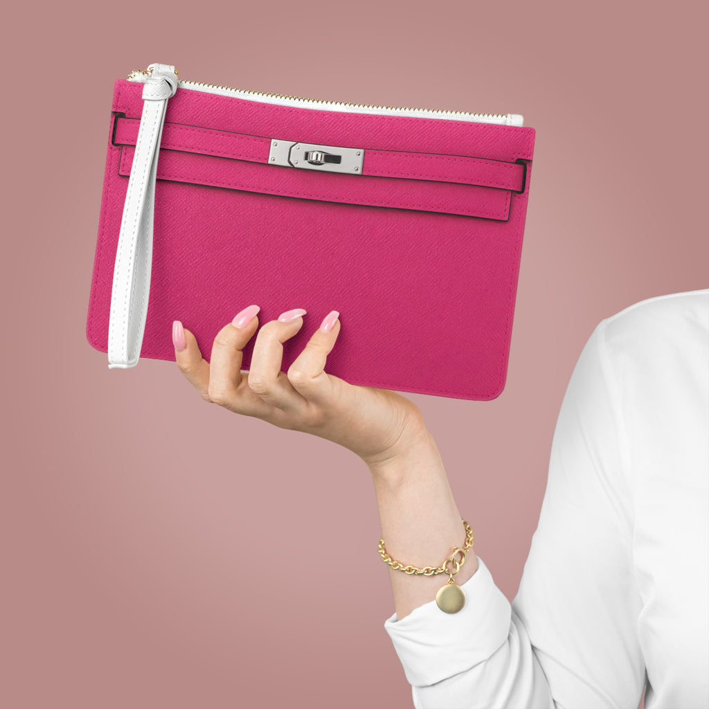 Canal Street Pink Clutch Bag — Elegant Wristlet Purse for Evening & Gifts