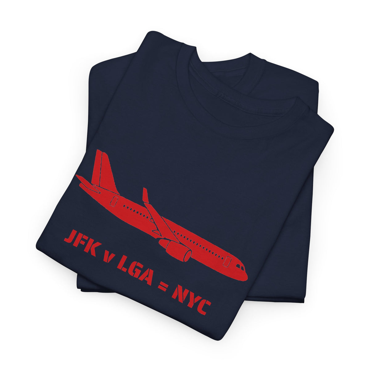 Travel Day NYC Airport Comfy Flight Tee — "JFK v LGA = NYC" Travel Math Airplane T-Shirt