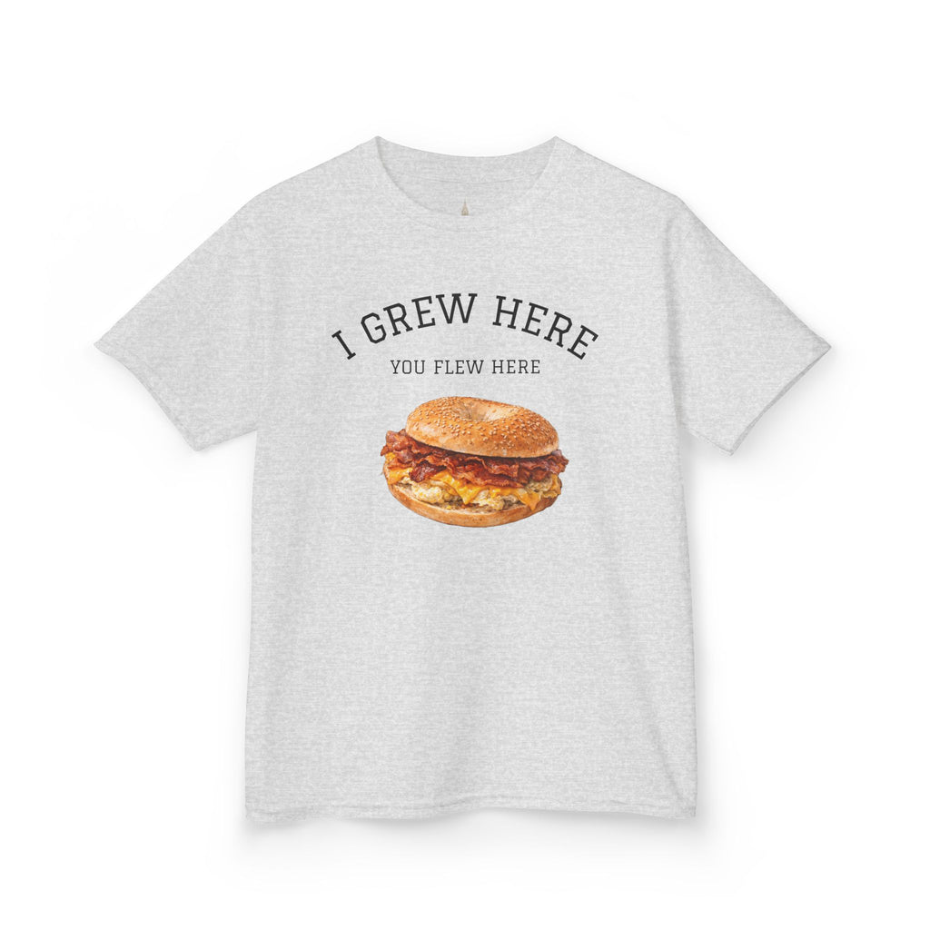 Bacon Egg and Cheese NYC Kids Tee —  I Grew Here You Flew Here T-Shirt for Children