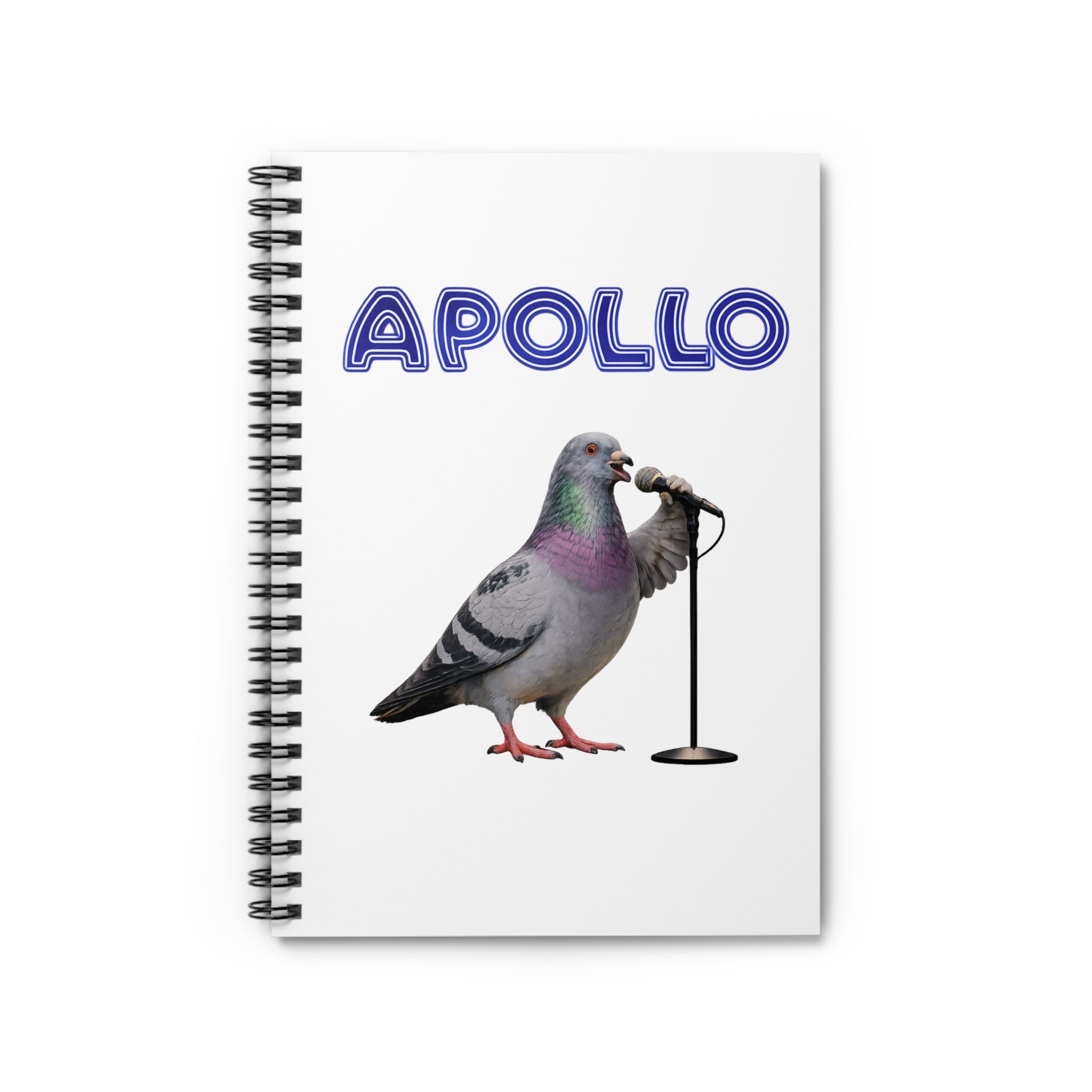 Customizable Harlem NYC Pigeon Spiral Journal |  Comedian Entertainer Bird Lovers Notebook