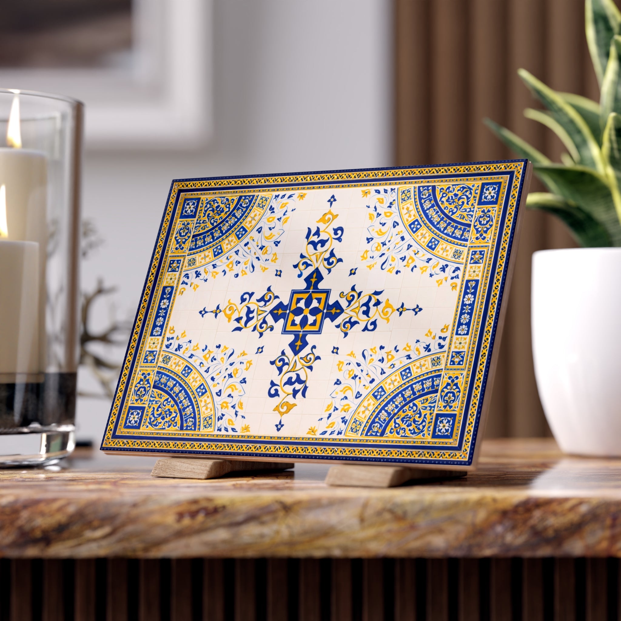 Bethesda Fountain Ceramic Kitchen Backsplash Tile | Central Park Bethesda Terrace Arcade Decorative 6" x 8" Shower Bath Tile
