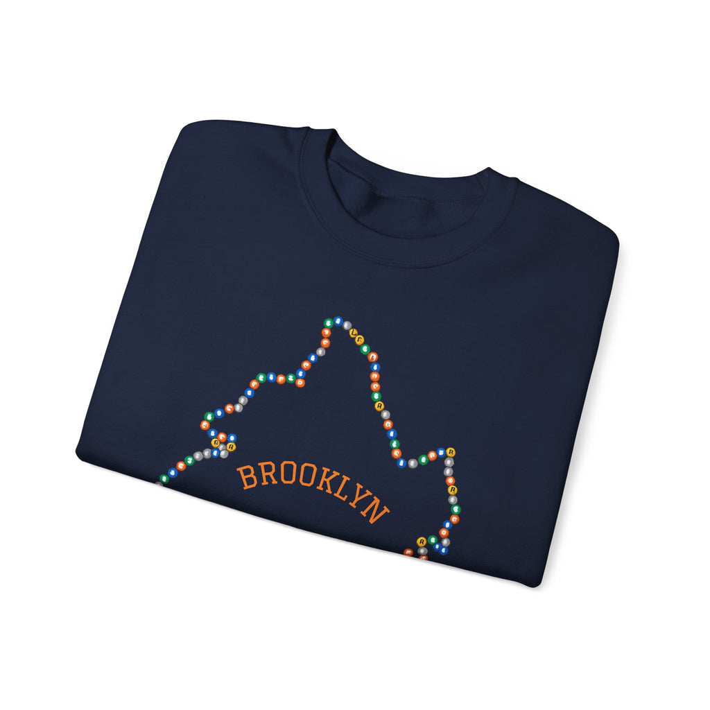 Sudadera con mapa del metro de Brooklyn | Suéter de cuello redondo de NYC