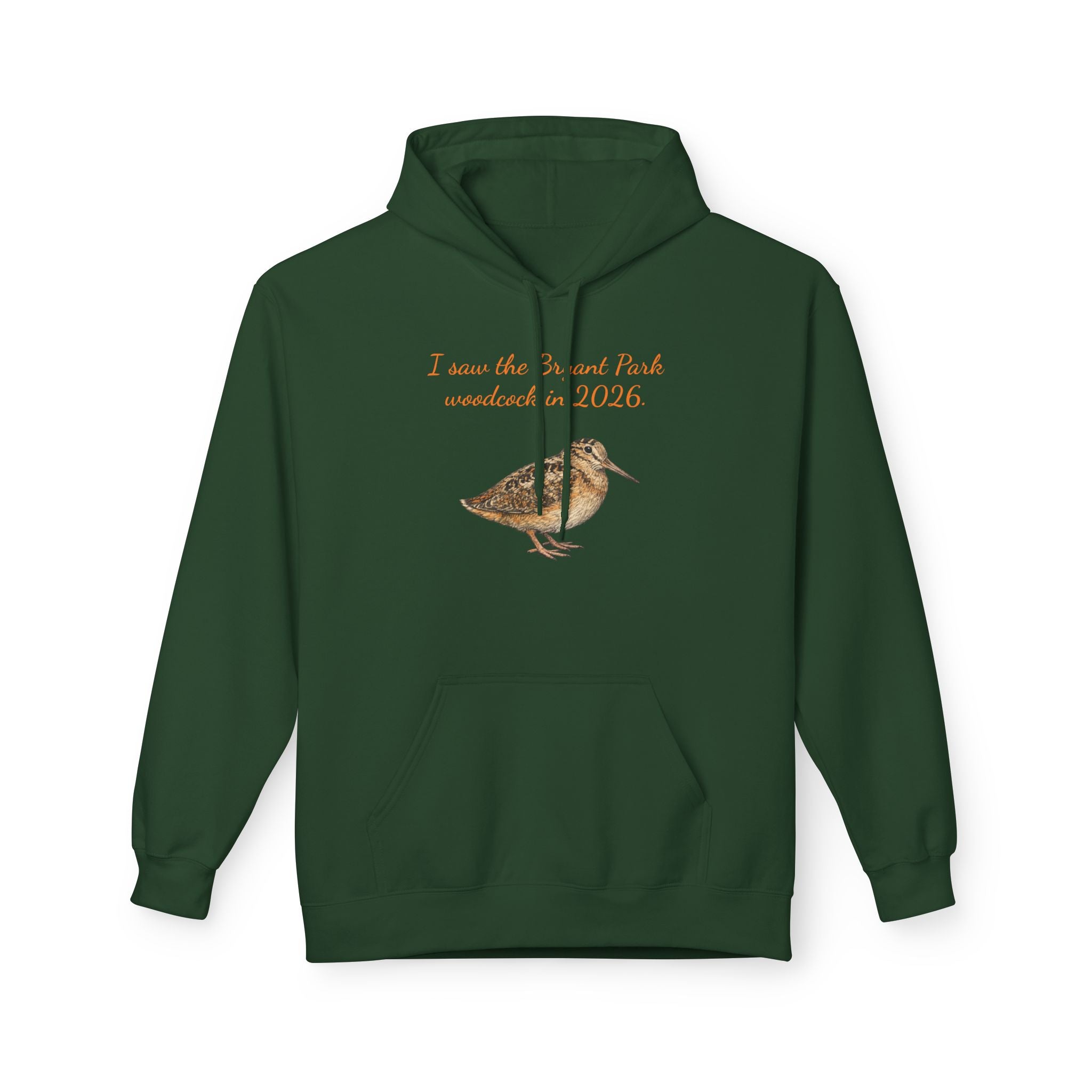 Bryant Park American Woodcock Bird Hoodie — Nature & Birdwatching Hooded Pullover Sweatshirt