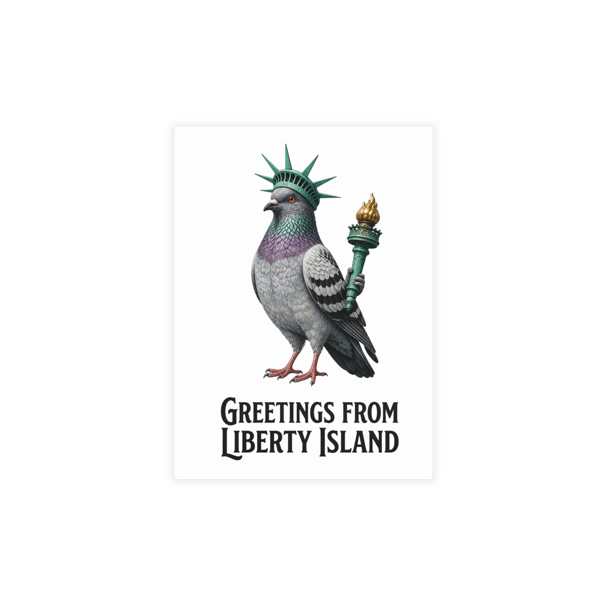 Liberty Island NYC Pigeon Postcard Bundle (envelopes included)