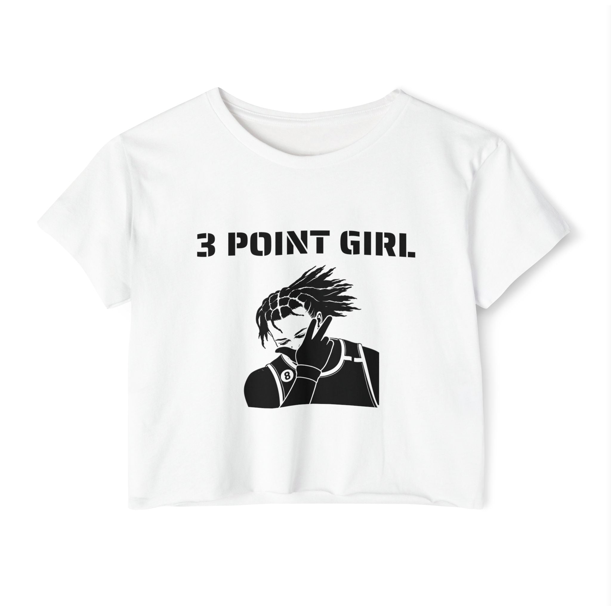 3 Point Girl Crop Top Tee | New York Basketball Jalen Brunson T-shirt